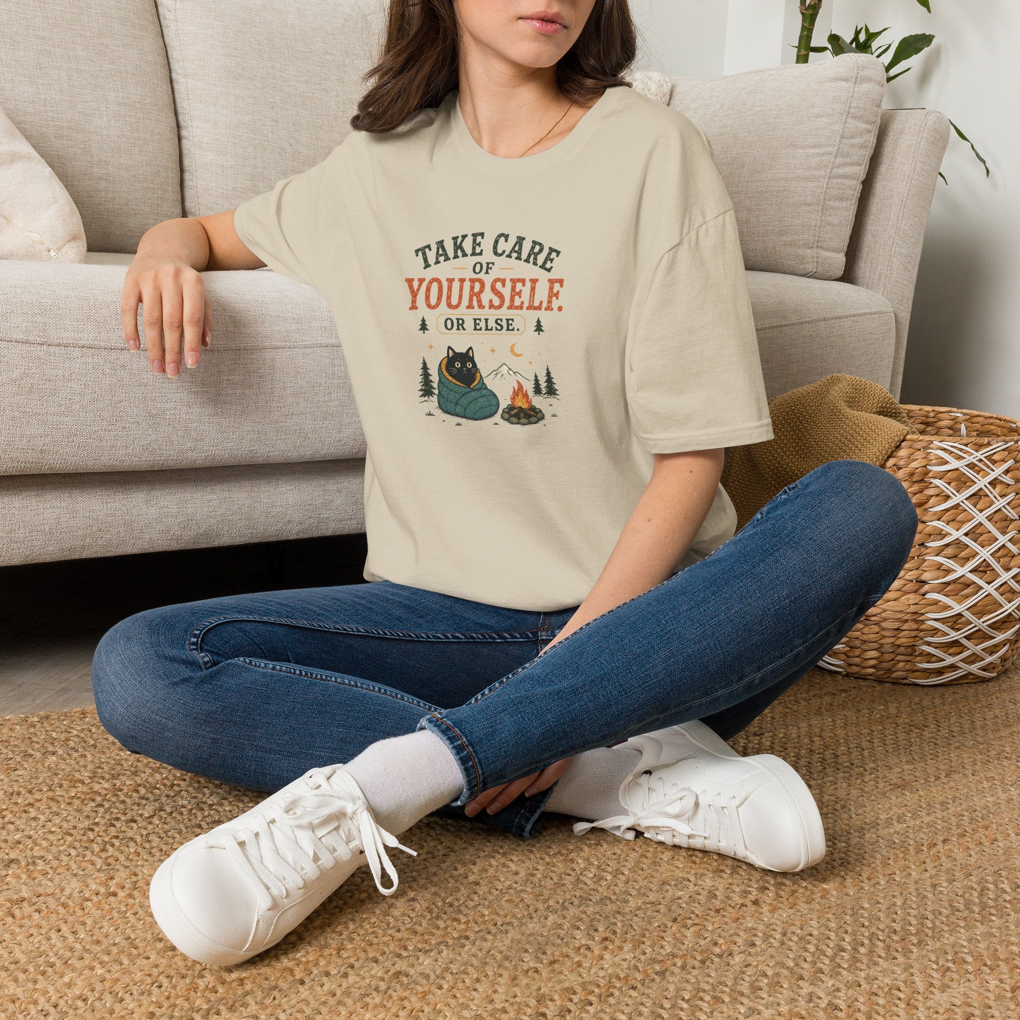 Take care of yourself camping cat T-Shirt