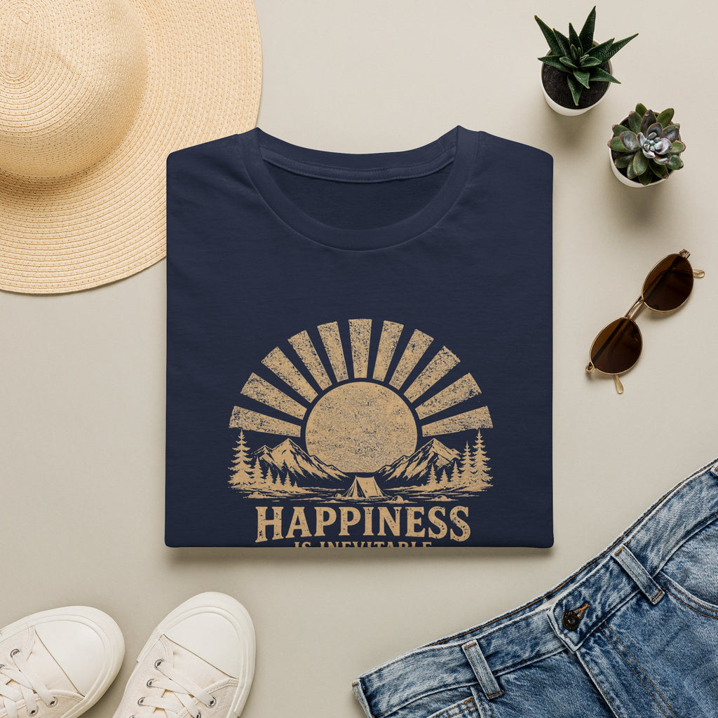 Happiness is Inevitable Retro Outdoors T-Shirt