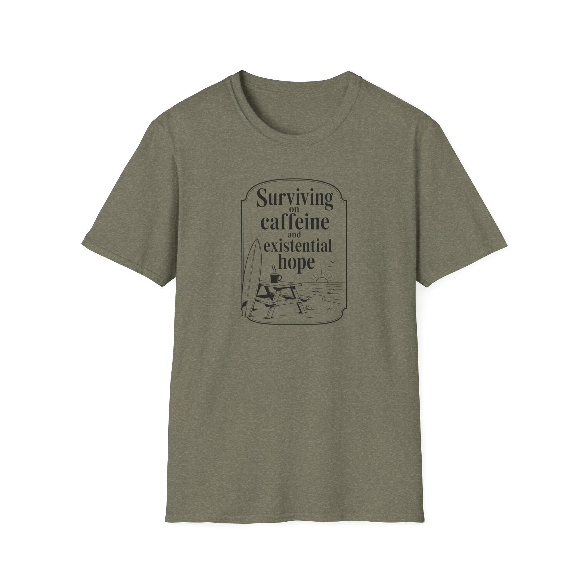Surviving on Caffeine and Hope Ocean T-Shirt