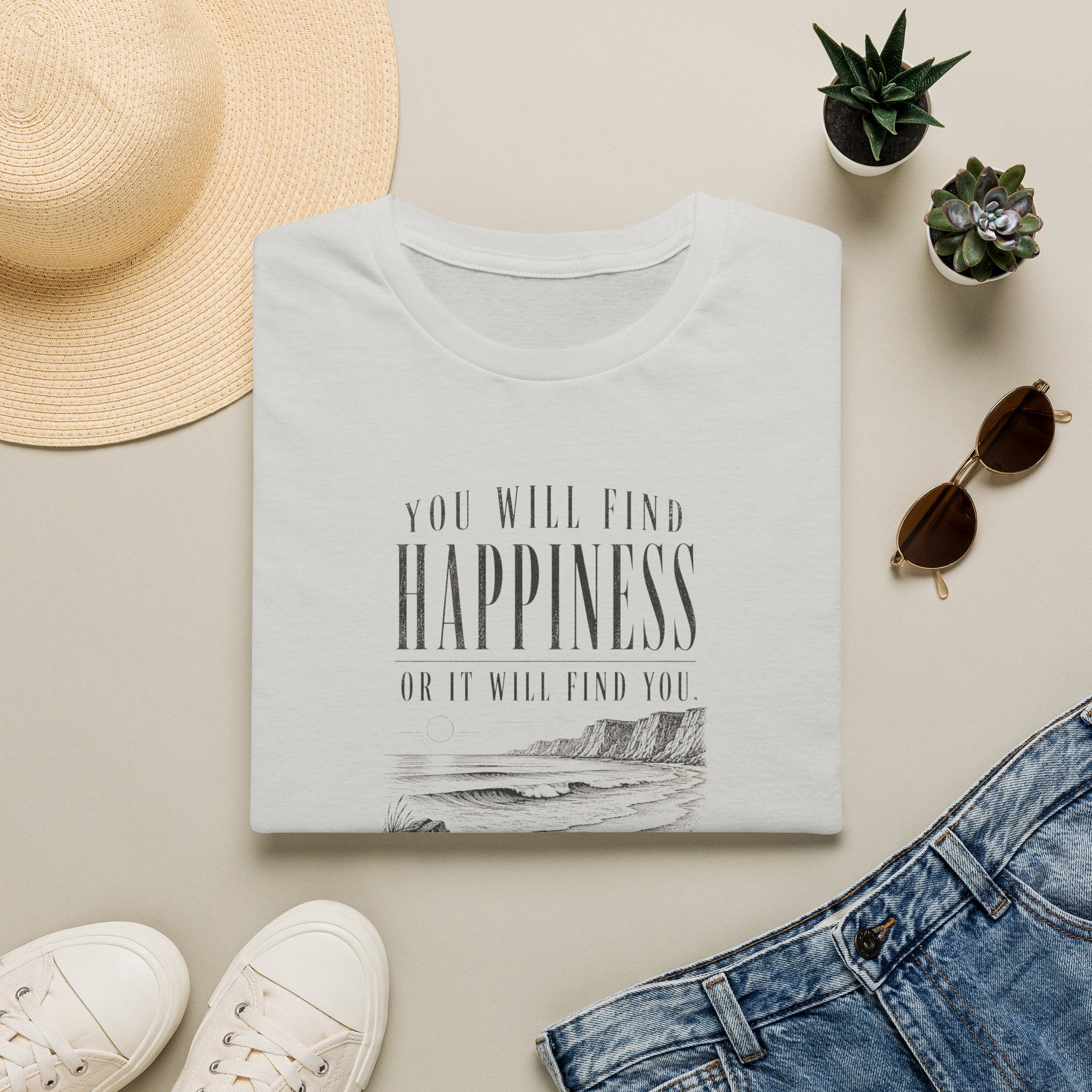 You will find happiness retro surf T-Shirt