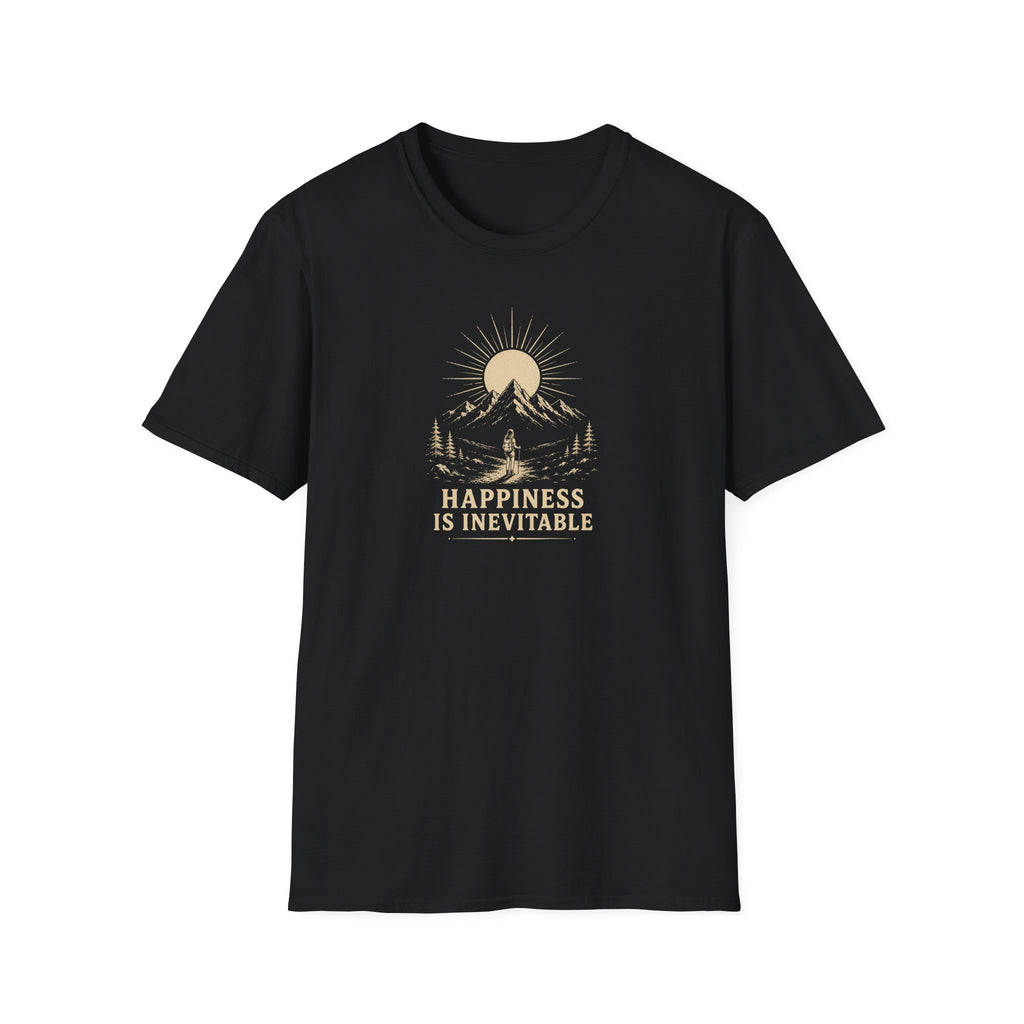 happiness is inevitable retro hiking T-Shirt