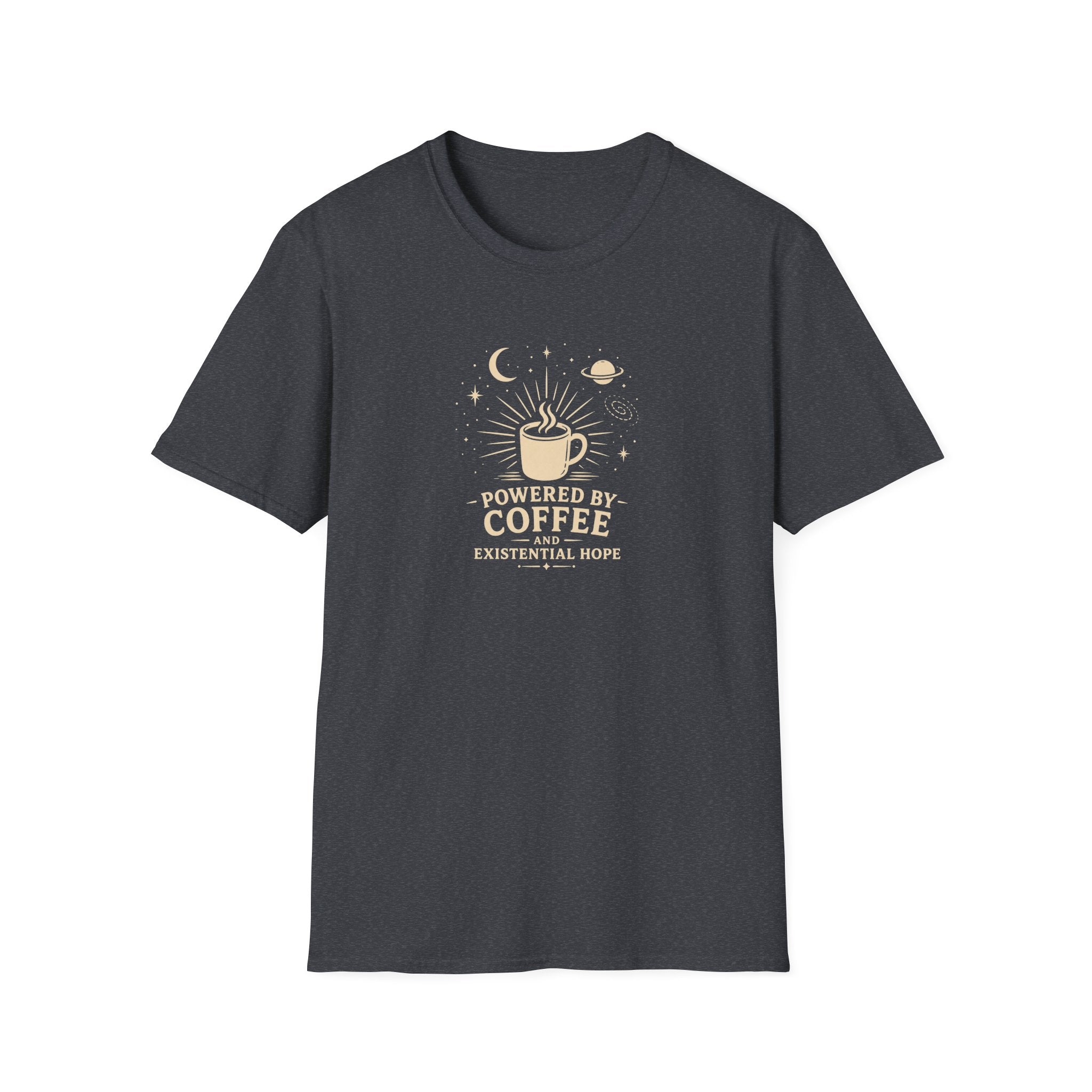 Powered by coffee and hope retro latte T-Shirt