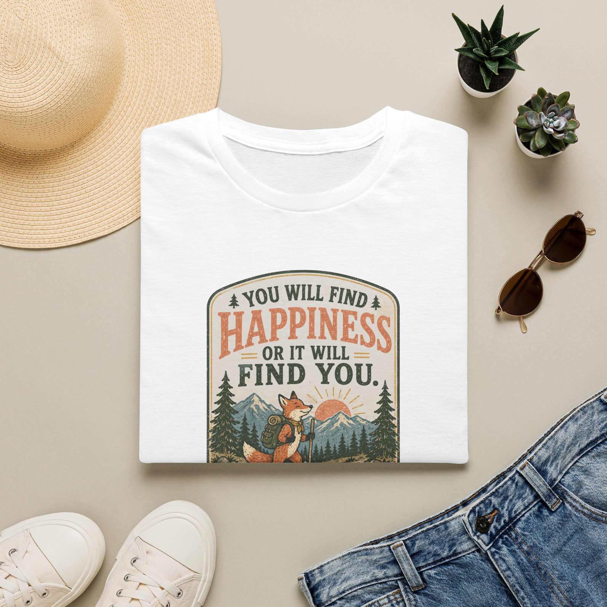 You will find happiness hiking T-Shirt