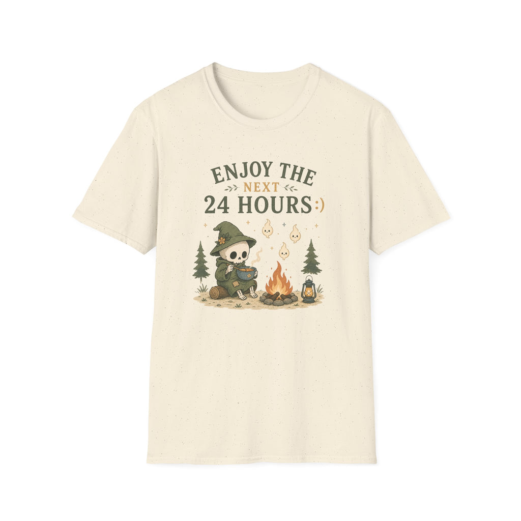 Enjoy the Next 24 Hours:) Skeleton Camping T-Shirt