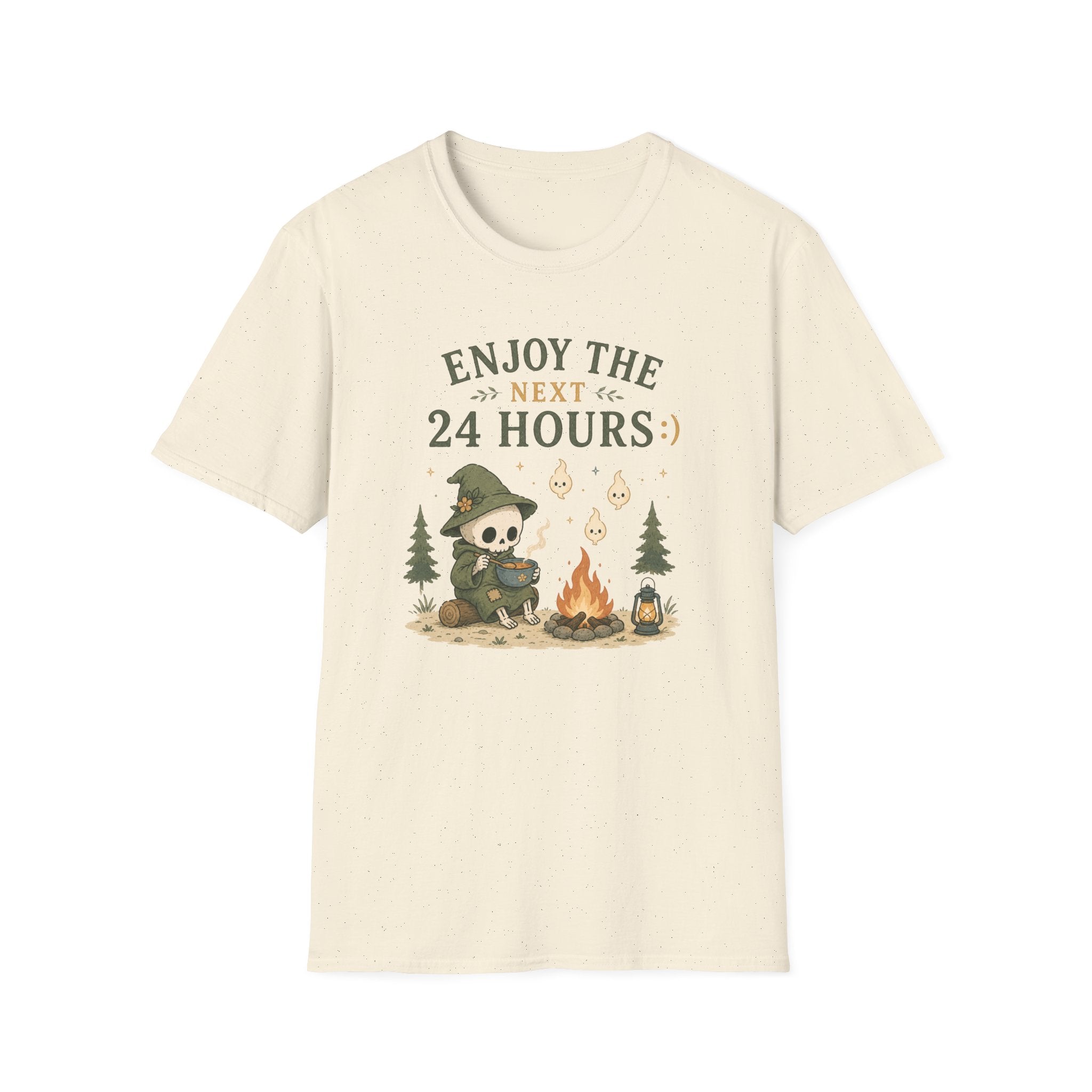 Enjoy the Next 24 Hours:) Skeleton Camping T-Shirt