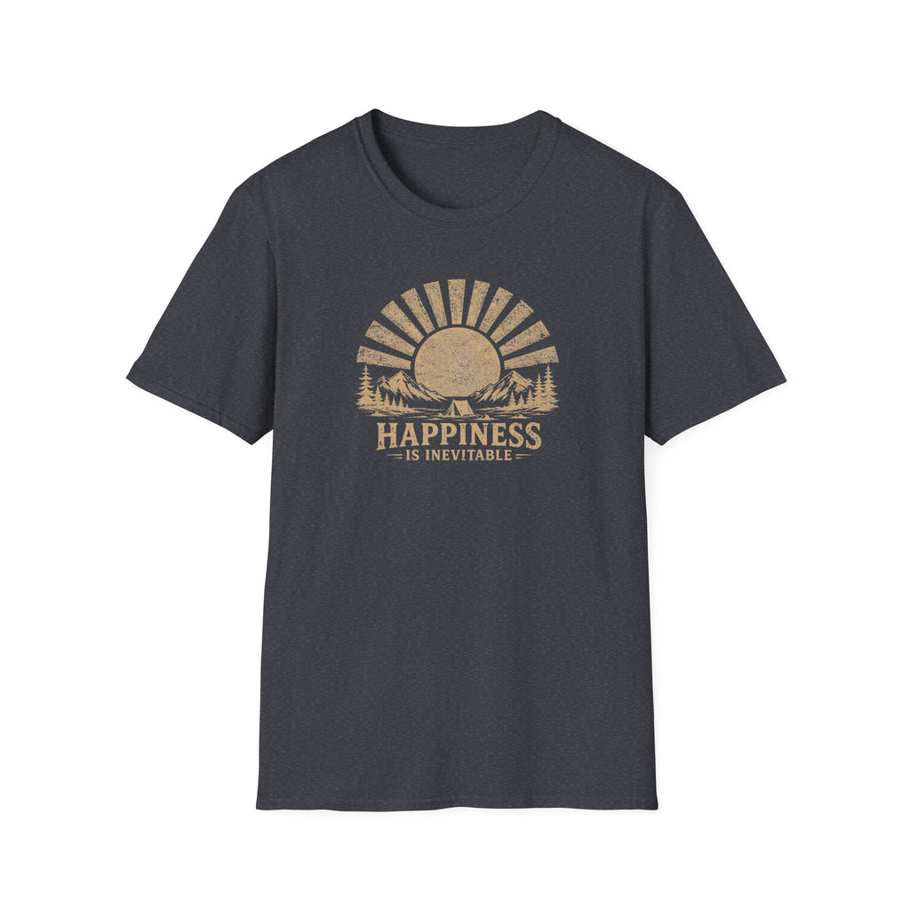 Happiness is Inevitable Retro Outdoors T-Shirt