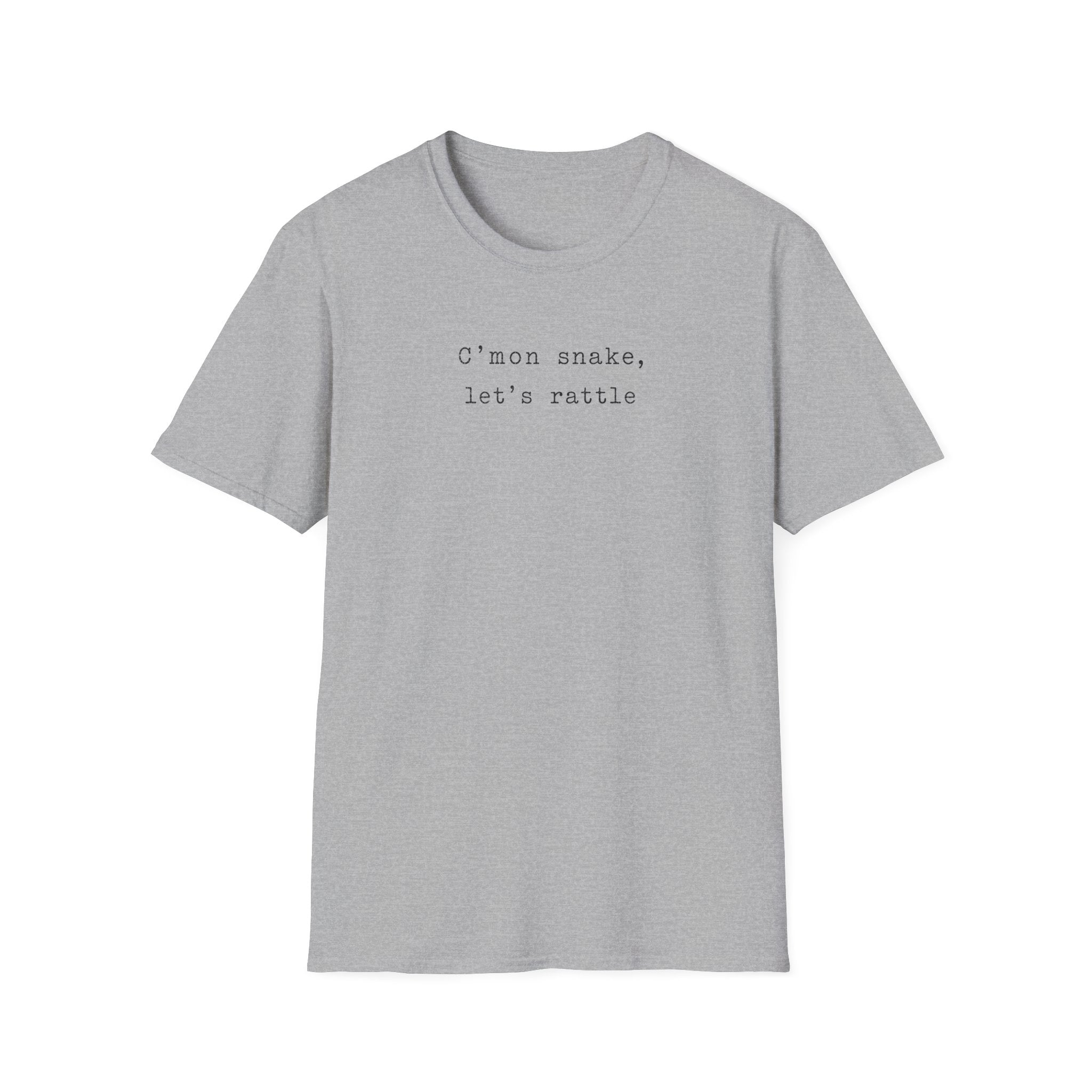 C'mon Snake, Let's Rattle Typewriter T-Shirt
