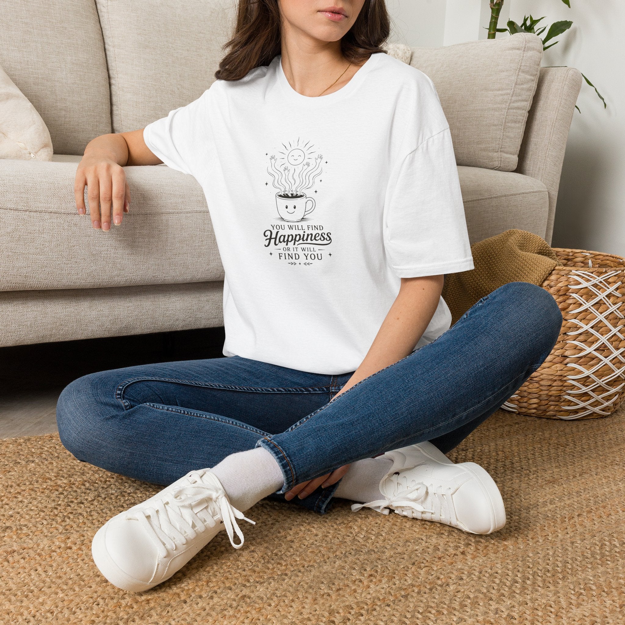 You will find happiness or it will find you ominous coffee T-Shirt