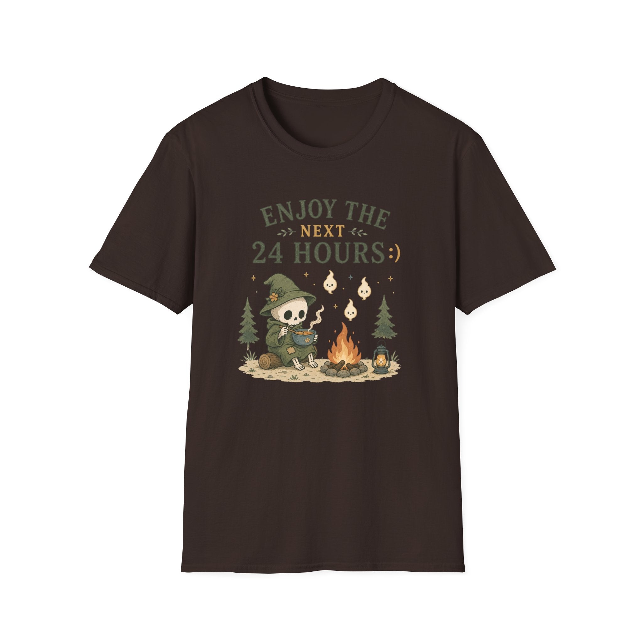 Enjoy the Next 24 Hours:) Skeleton Camping T-Shirt