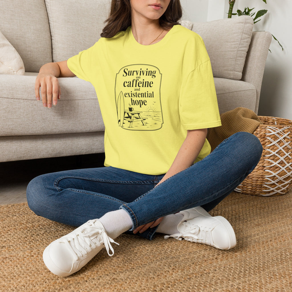 Surviving on Caffeine and Hope Ocean T-Shirt