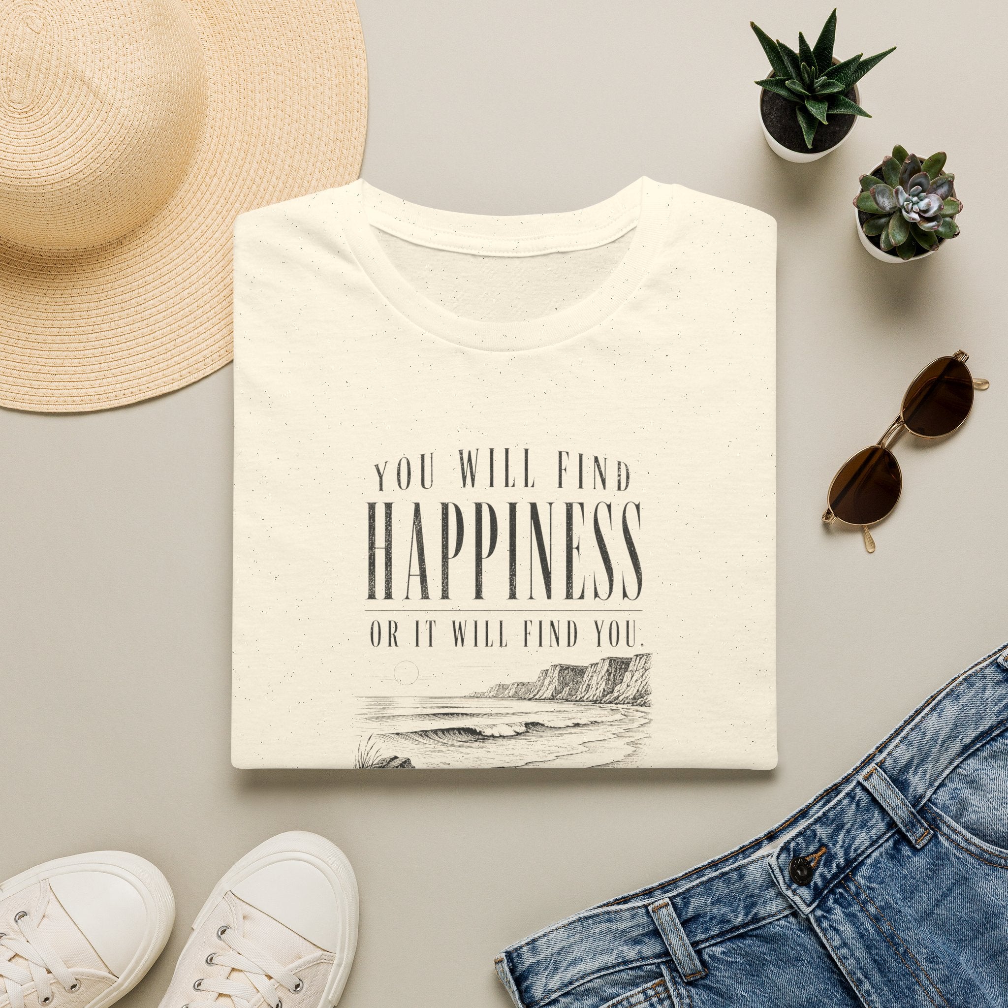 You will find happiness retro surf T-Shirt