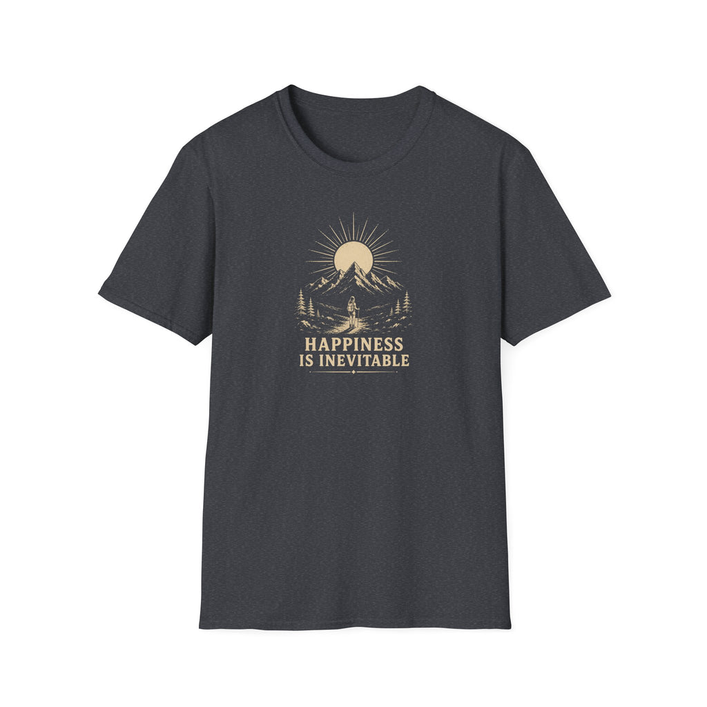 happiness is inevitable retro hiking T-Shirt