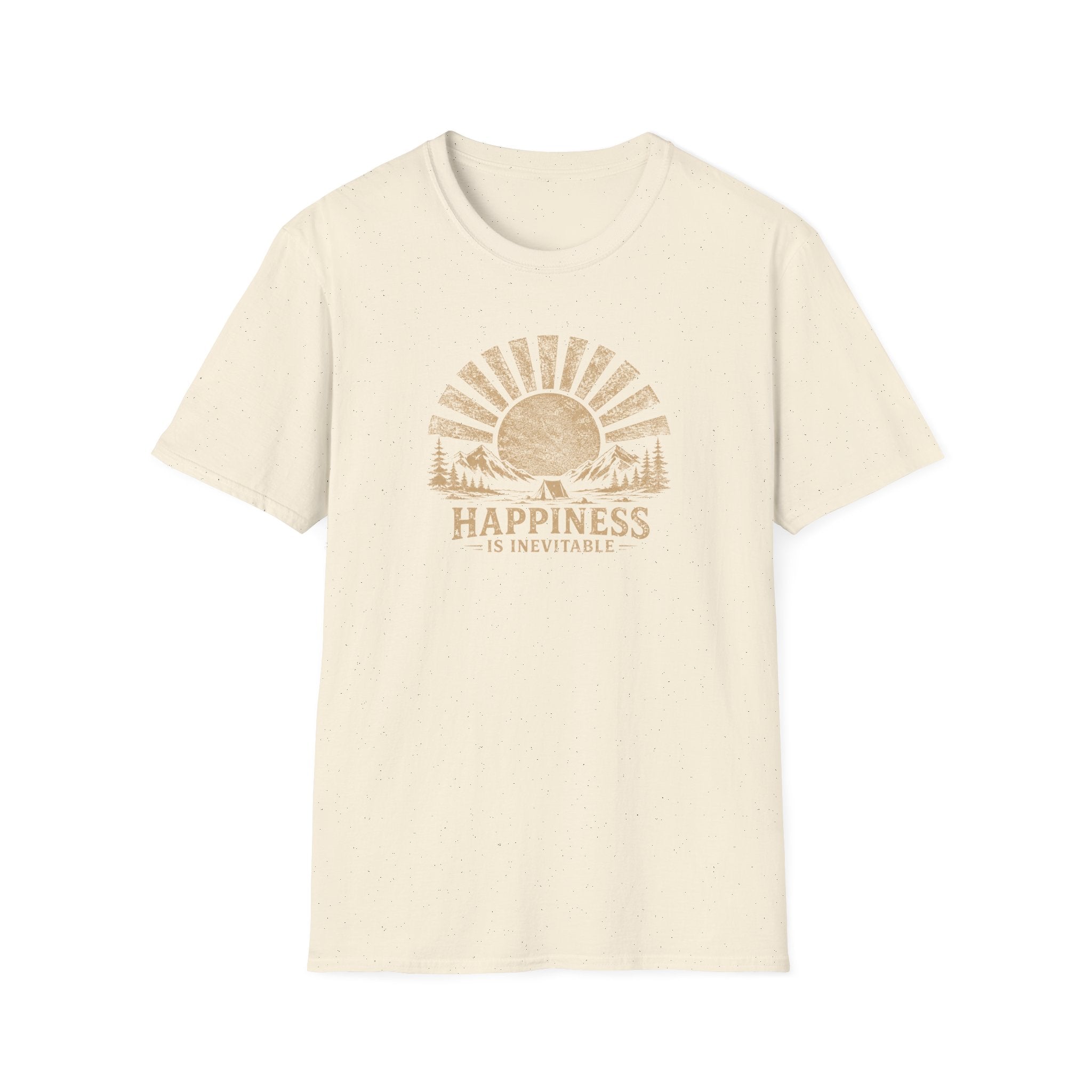 Happiness is Inevitable Retro Outdoors T-Shirt