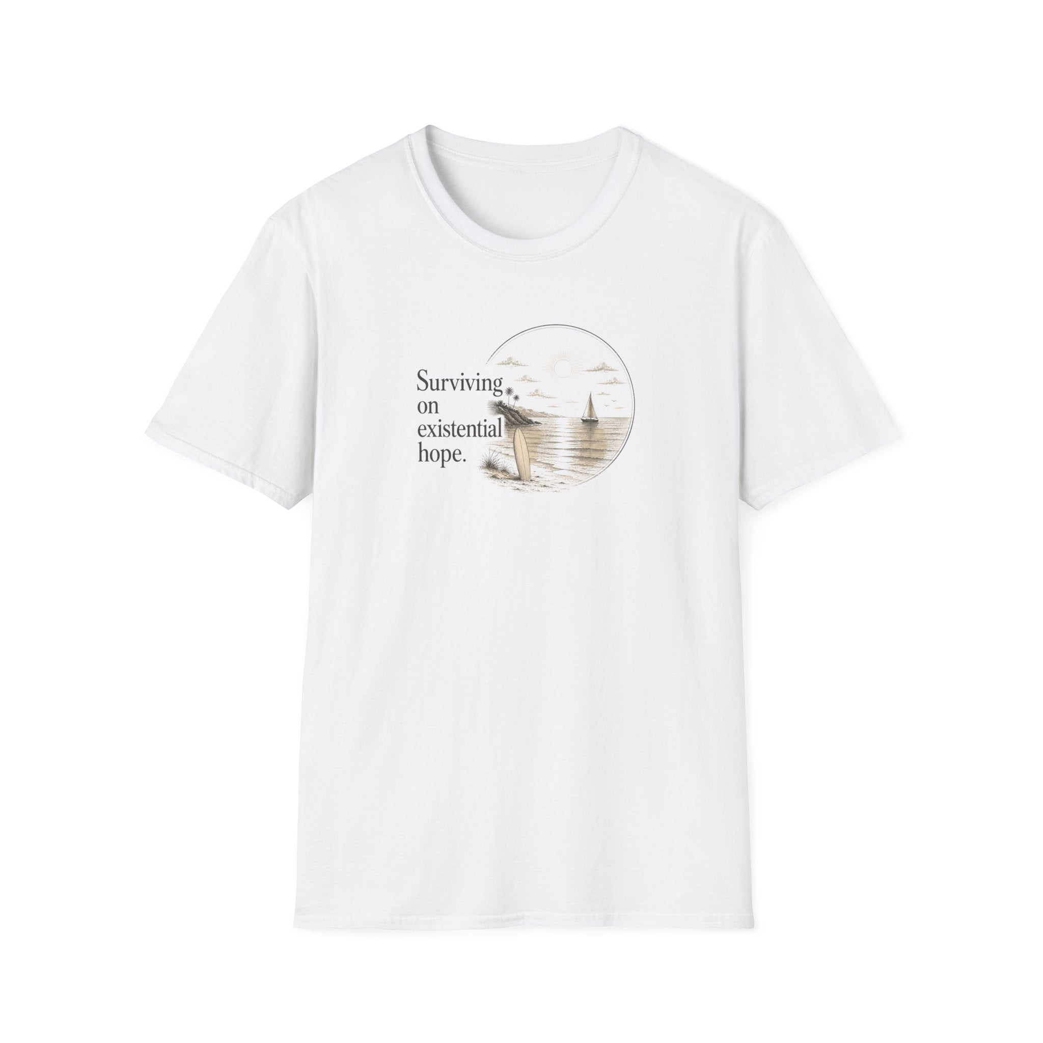 Surviving on Existential Hope Retro Surf T-Shirt