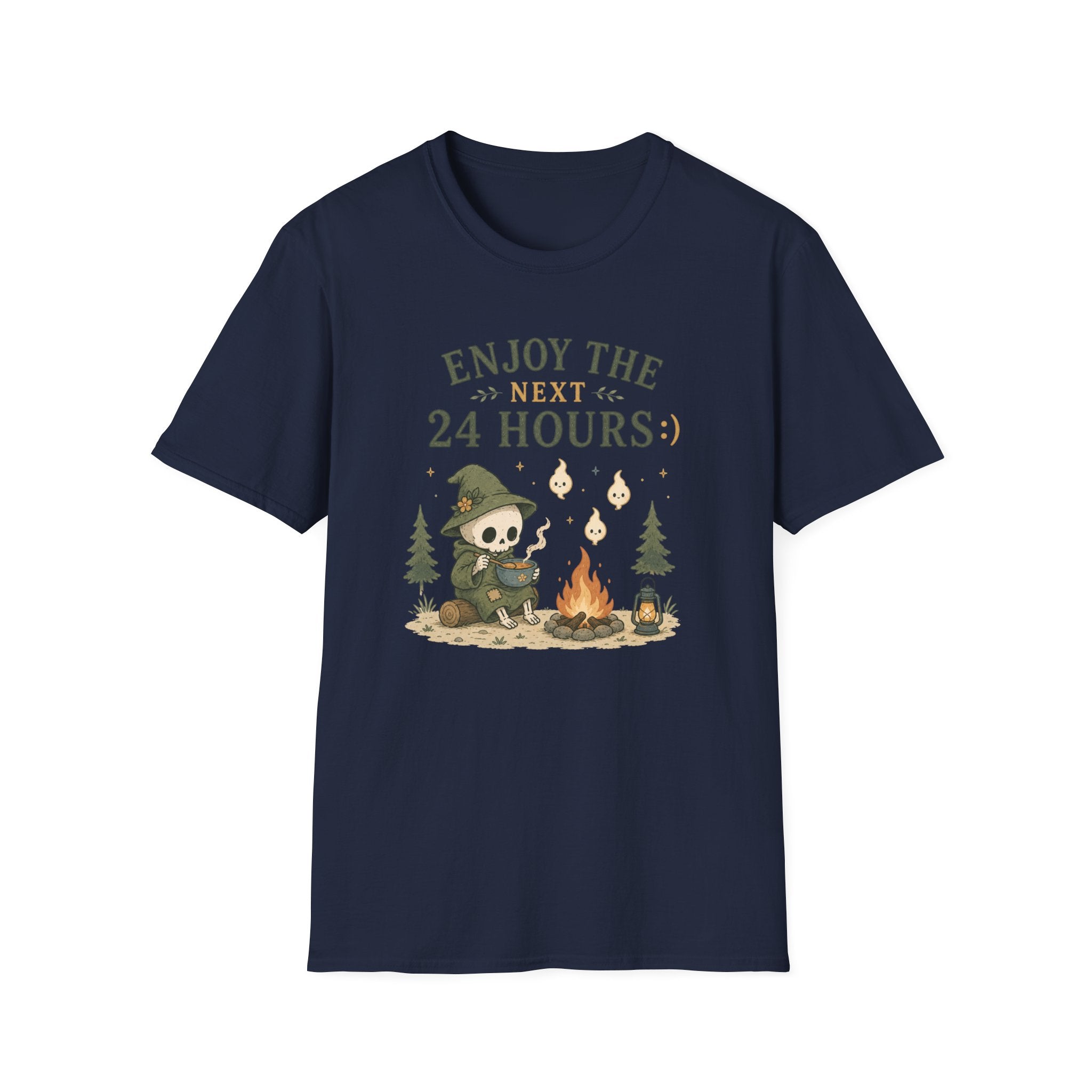 Enjoy the Next 24 Hours:) Skeleton Camping T-Shirt