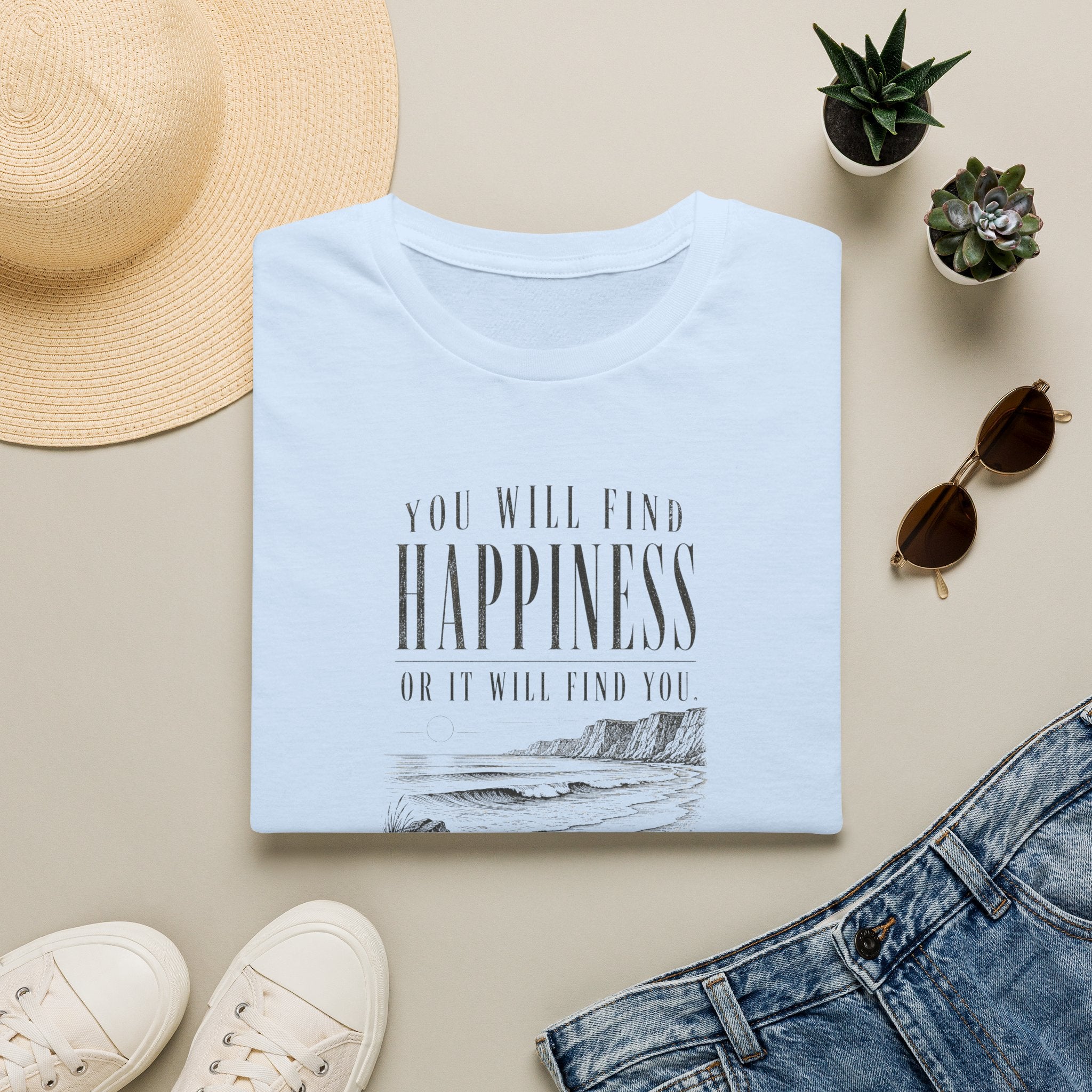 You will find happiness retro surf T-Shirt
