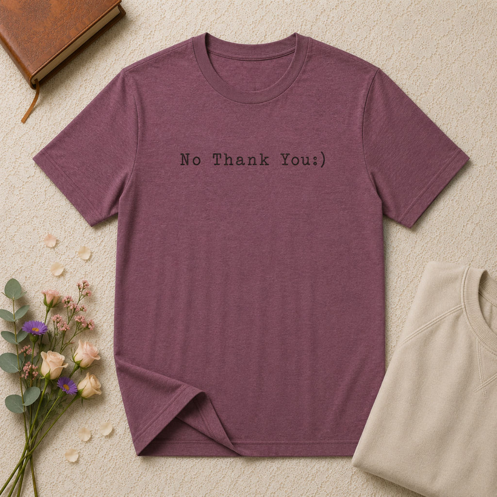 No Thank You:) Typewriter T-Shirt