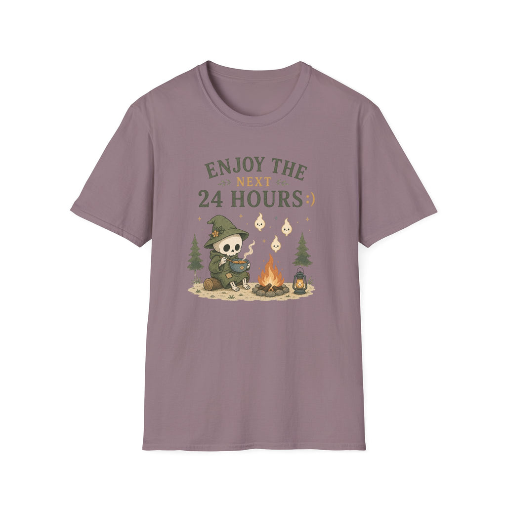 Enjoy the Next 24 Hours:) Skeleton Camping T-Shirt