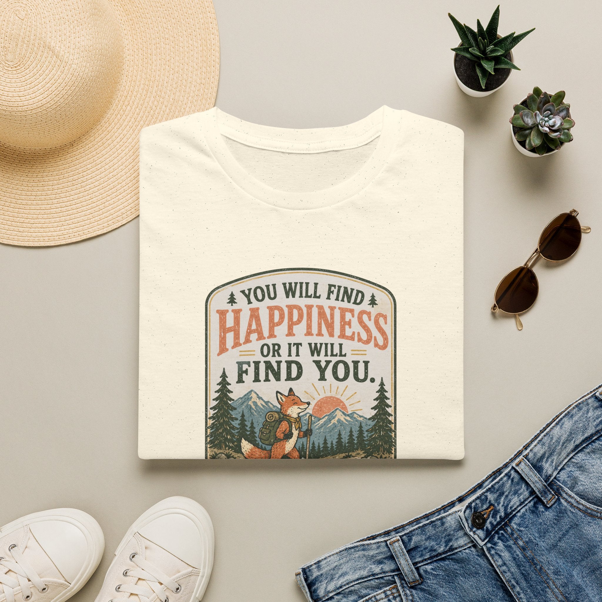 You will find happiness hiking T-Shirt