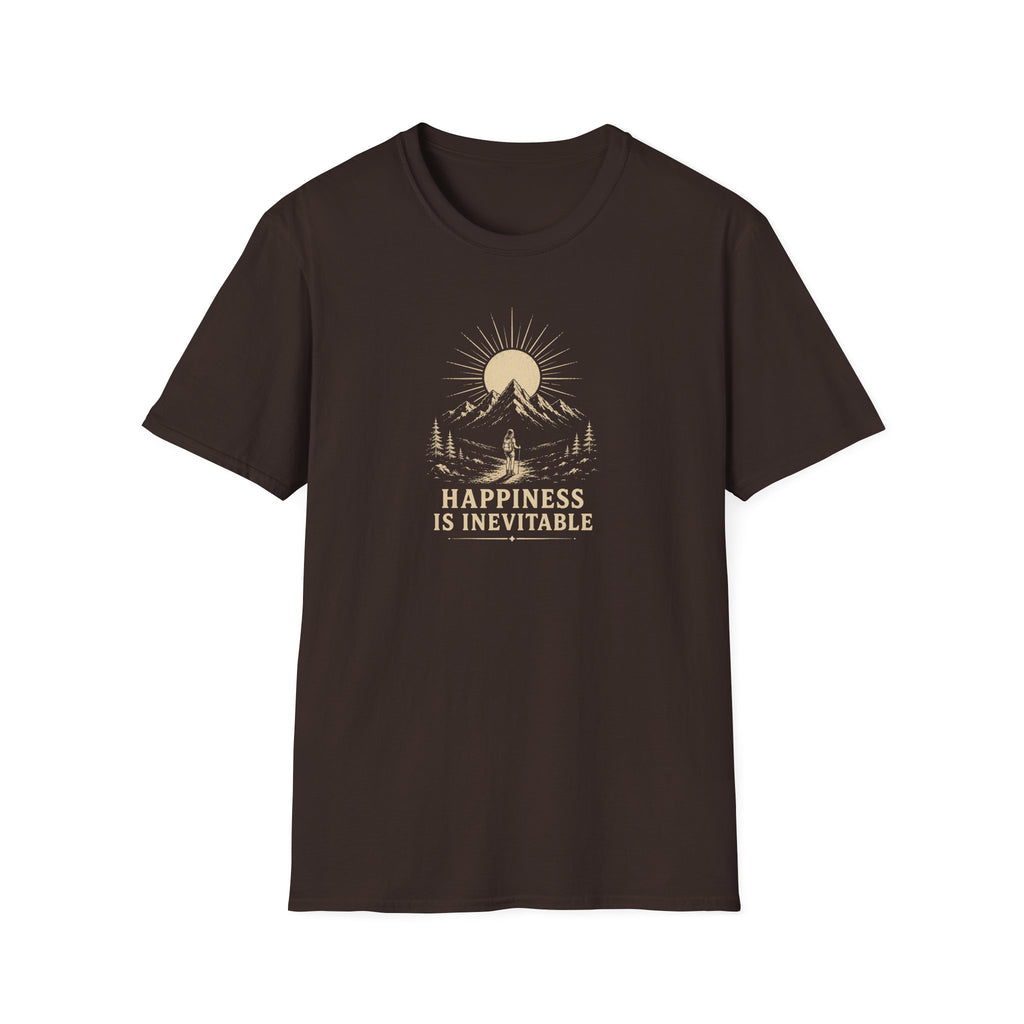 happiness is inevitable retro hiking T-Shirt