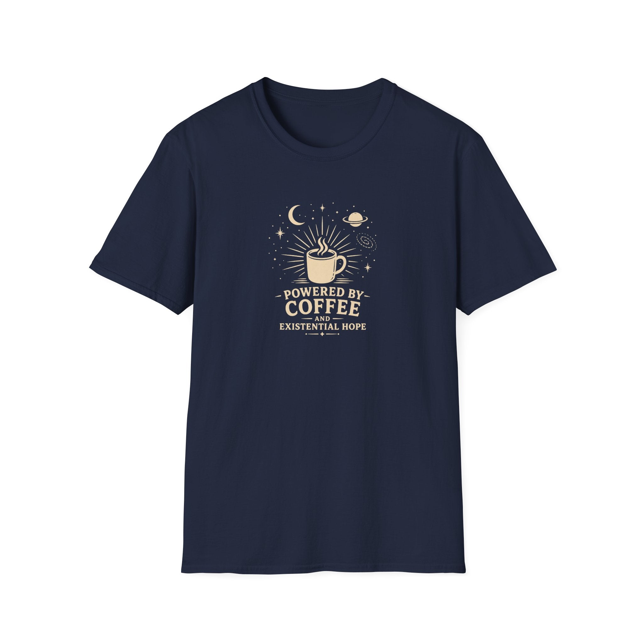 Powered by coffee and hope retro latte T-Shirt