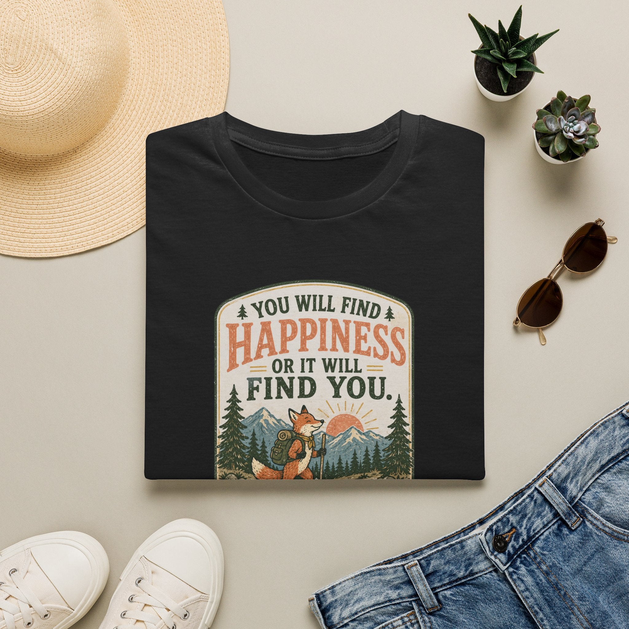 You will find happiness hiking T-Shirt