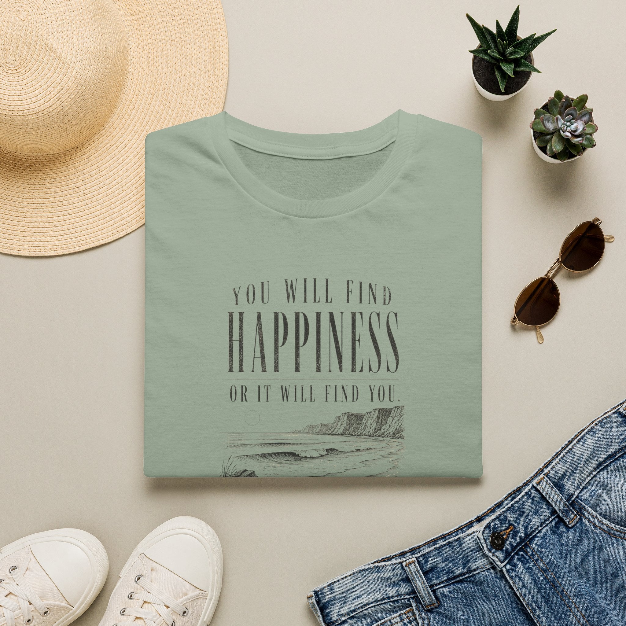 You will find happiness retro surf T-Shirt