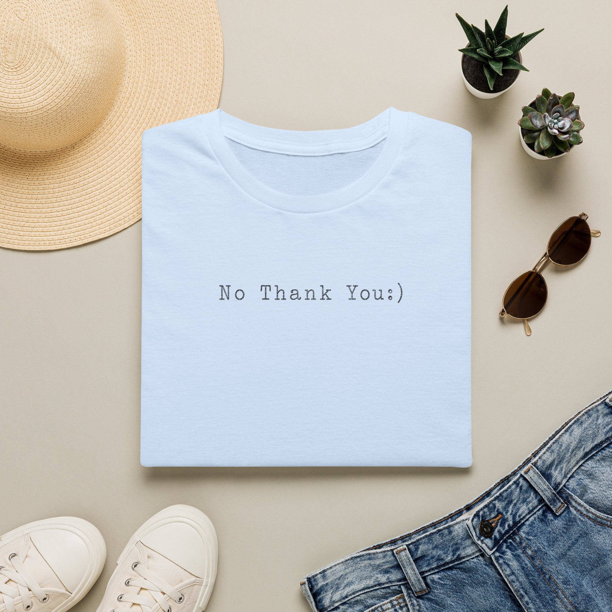 No Thank You:) Typewriter T-Shirt