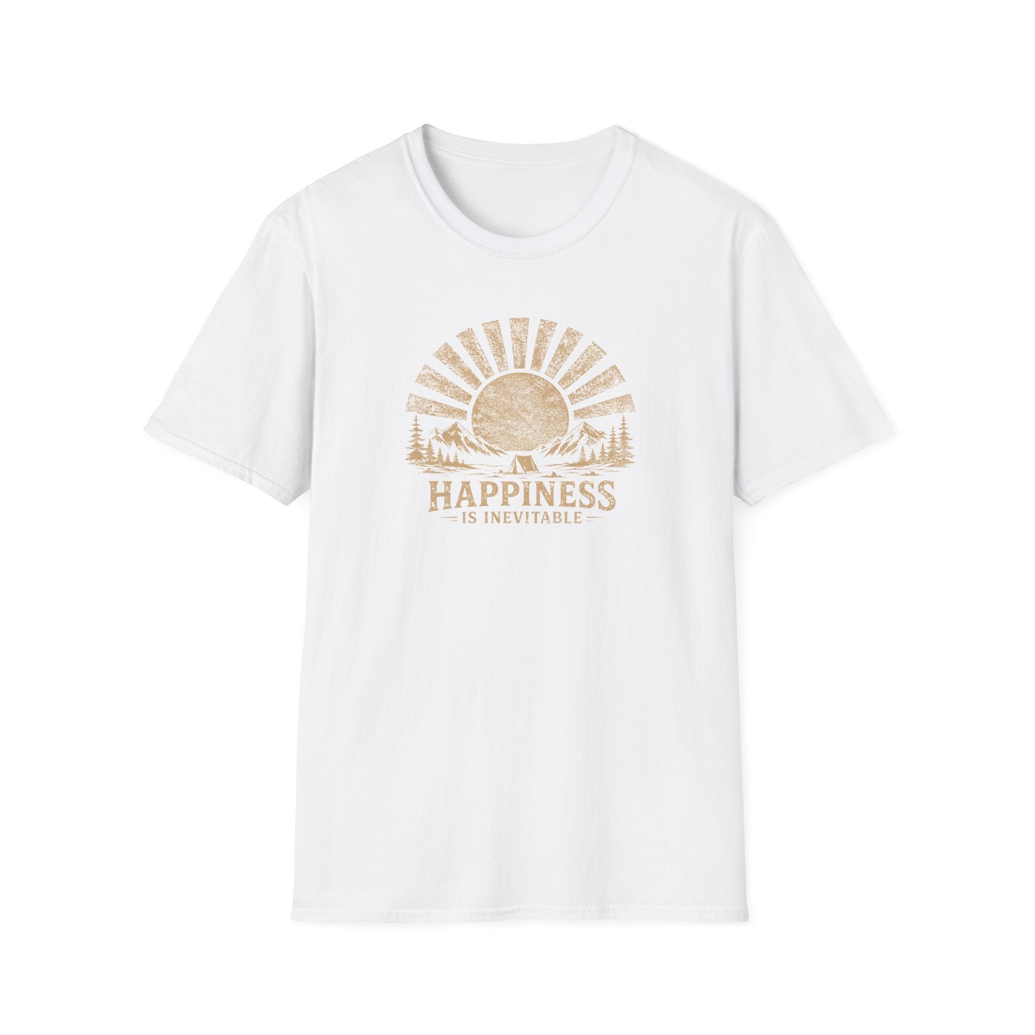 Happiness is Inevitable Retro Outdoors T-Shirt