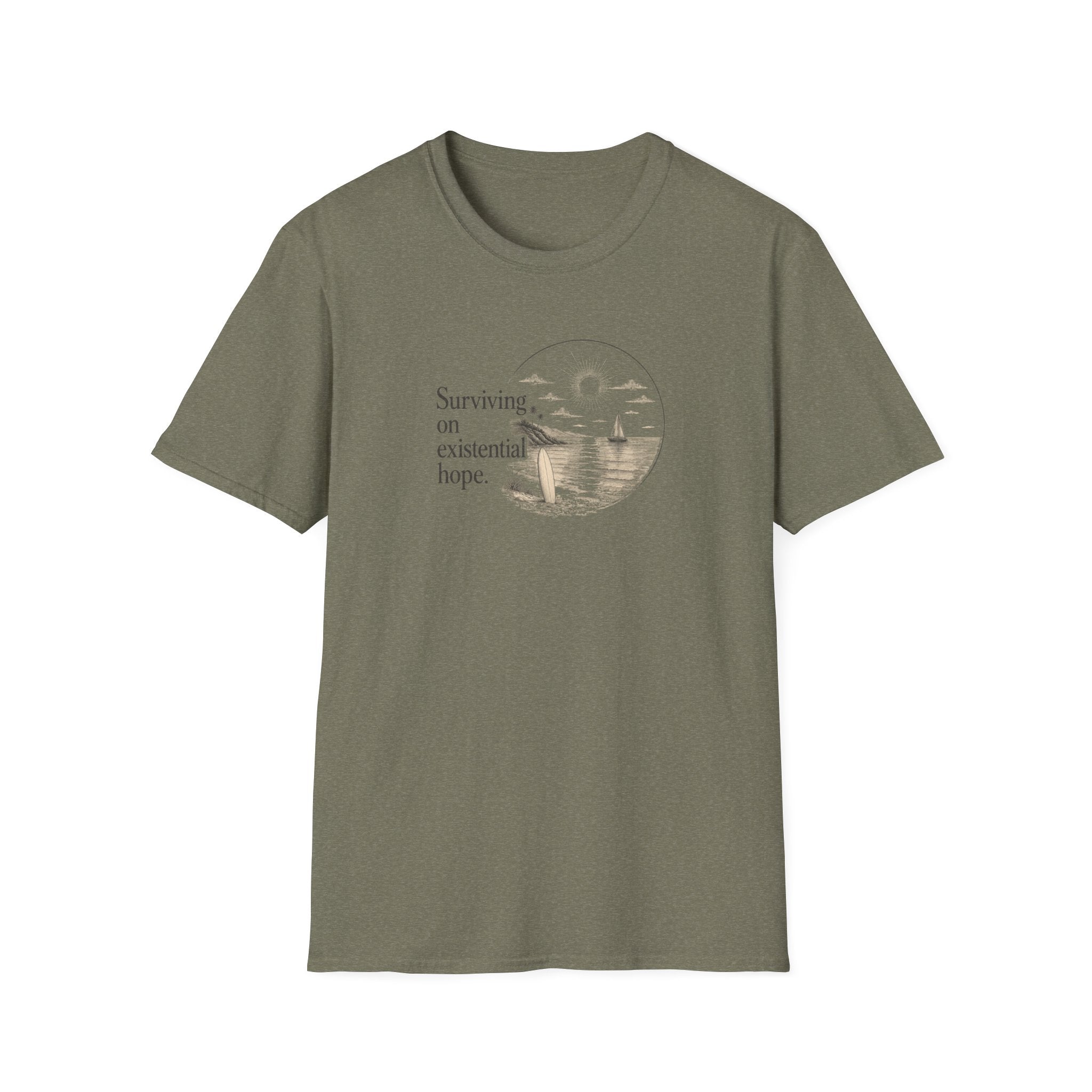 Surviving on Existential Hope Retro Surf T-Shirt
