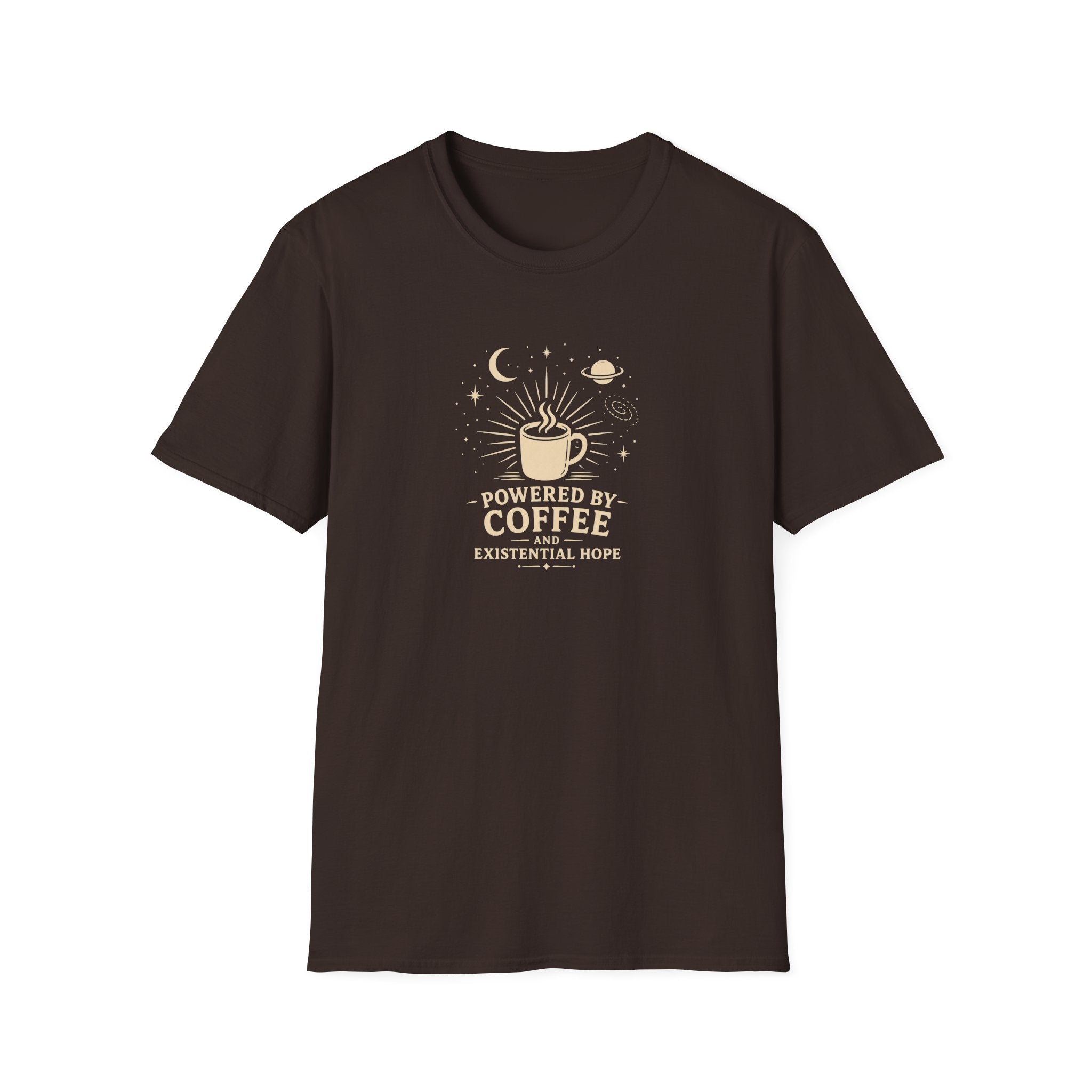 Powered by coffee and hope retro latte T-Shirt