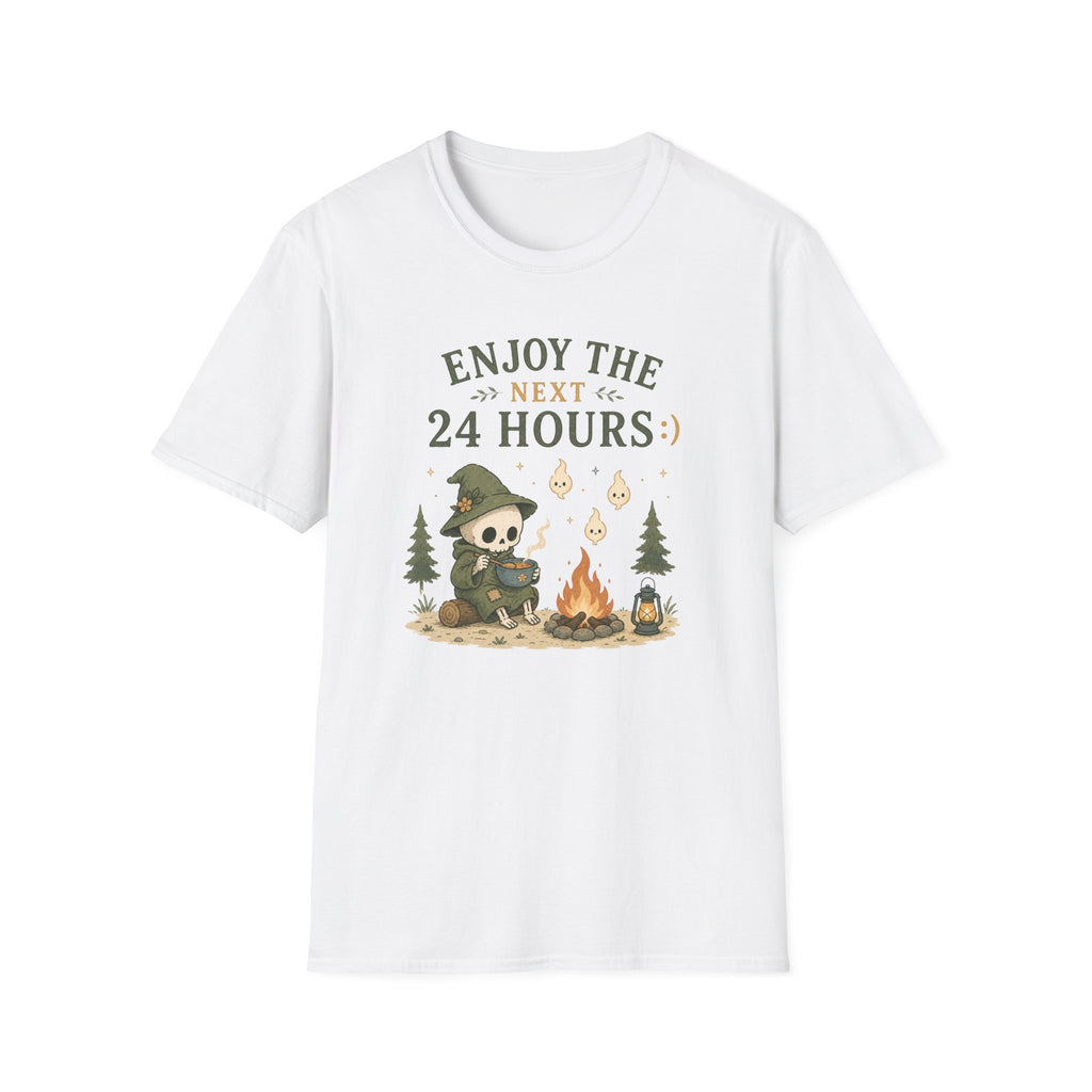 Enjoy the Next 24 Hours:) Skeleton Camping T-Shirt