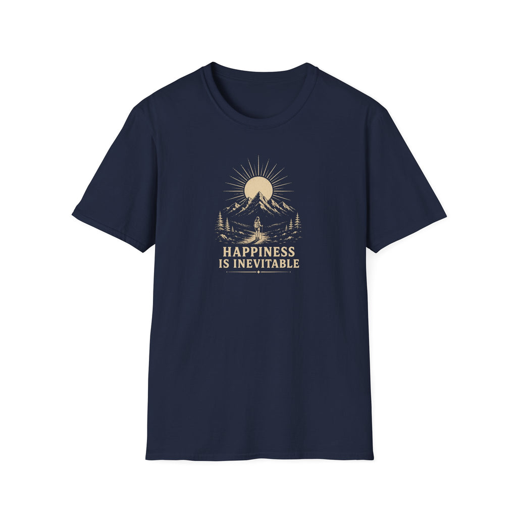 happiness is inevitable retro hiking T-Shirt