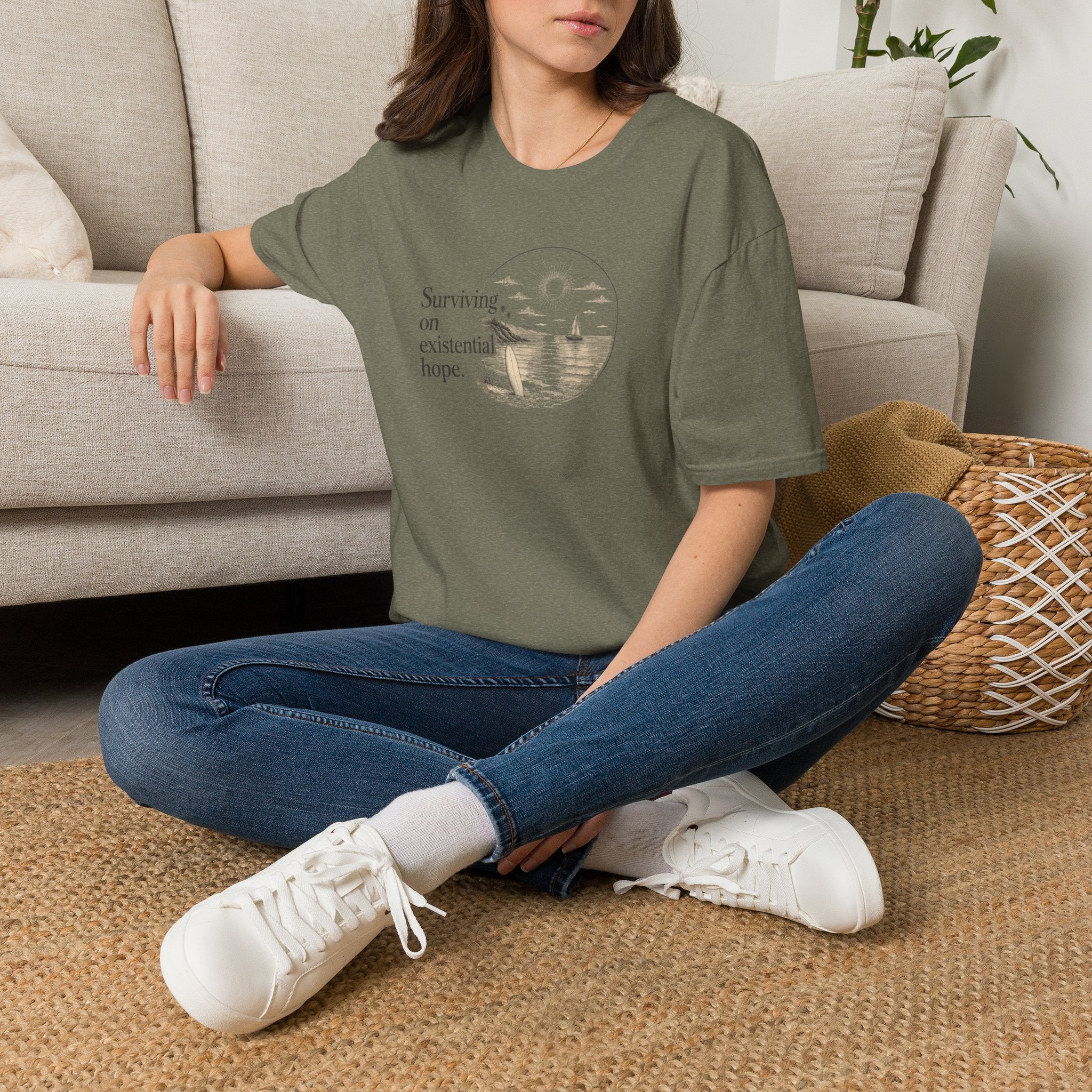 Surviving on Existential Hope Retro Surf T-Shirt