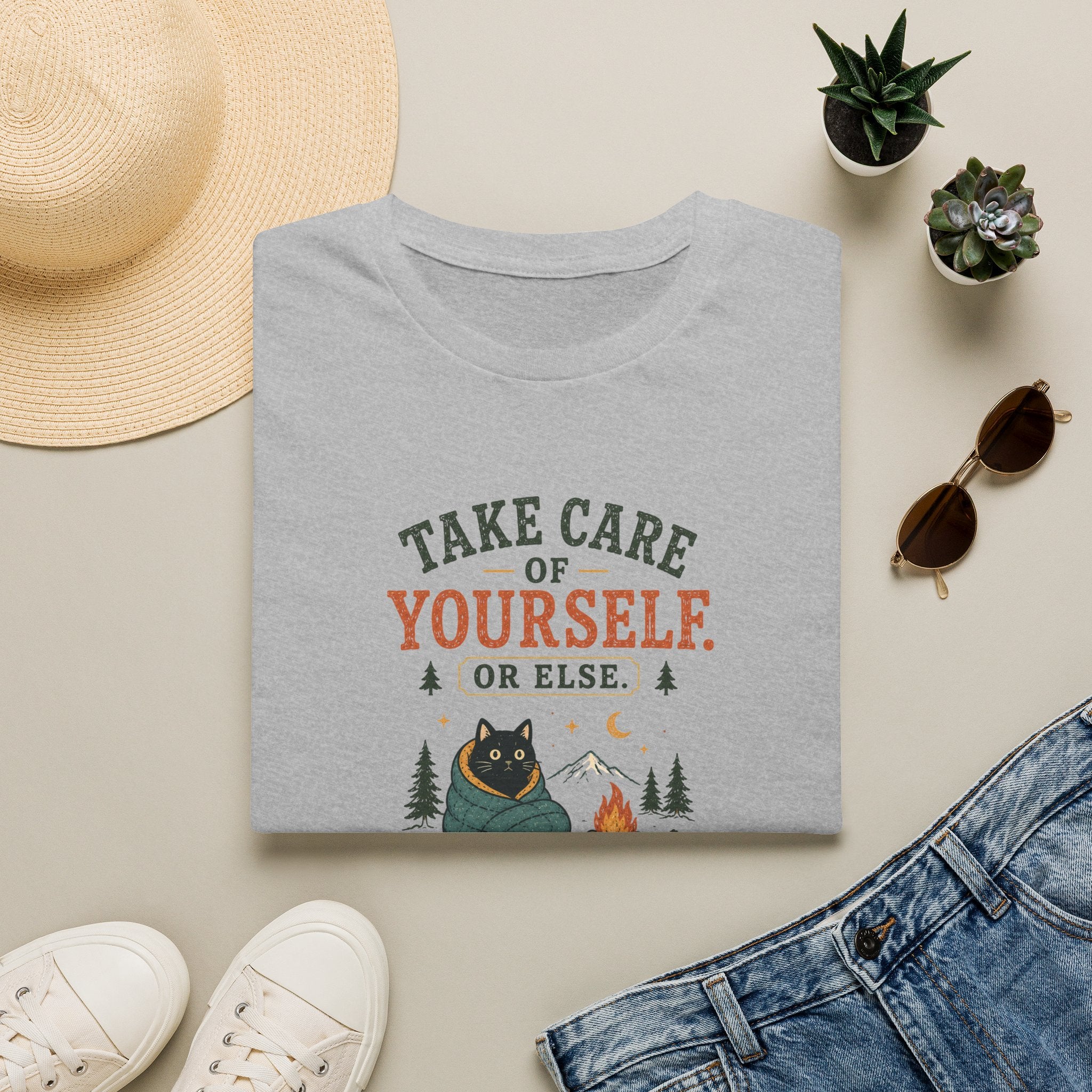 Take care of yourself camping cat T-Shirt