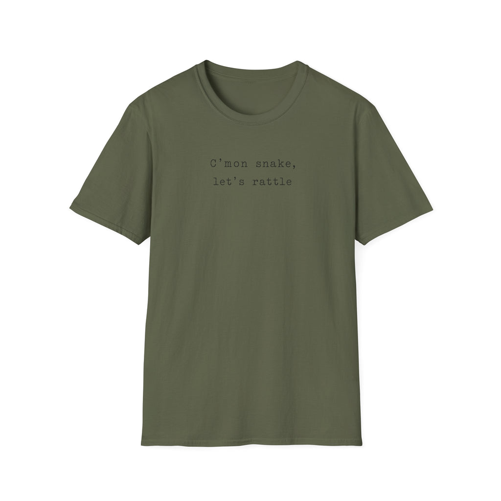 C'mon Snake, Let's Rattle Typewriter T-Shirt