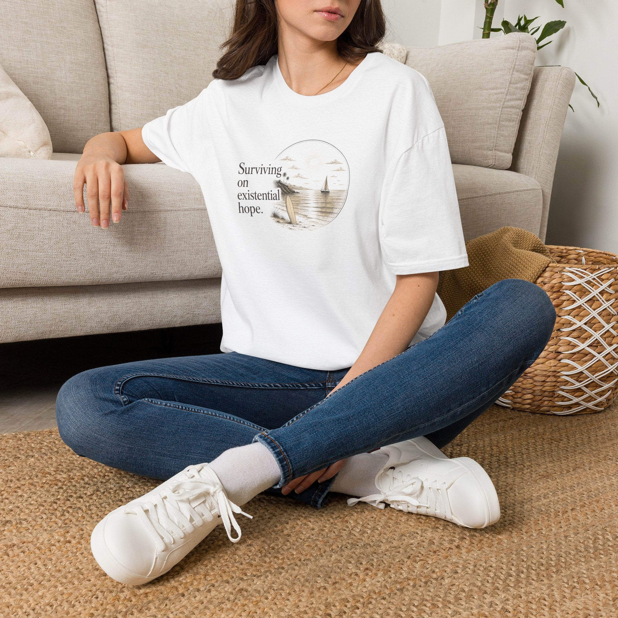 Surviving on Existential Hope Retro Surf T-Shirt
