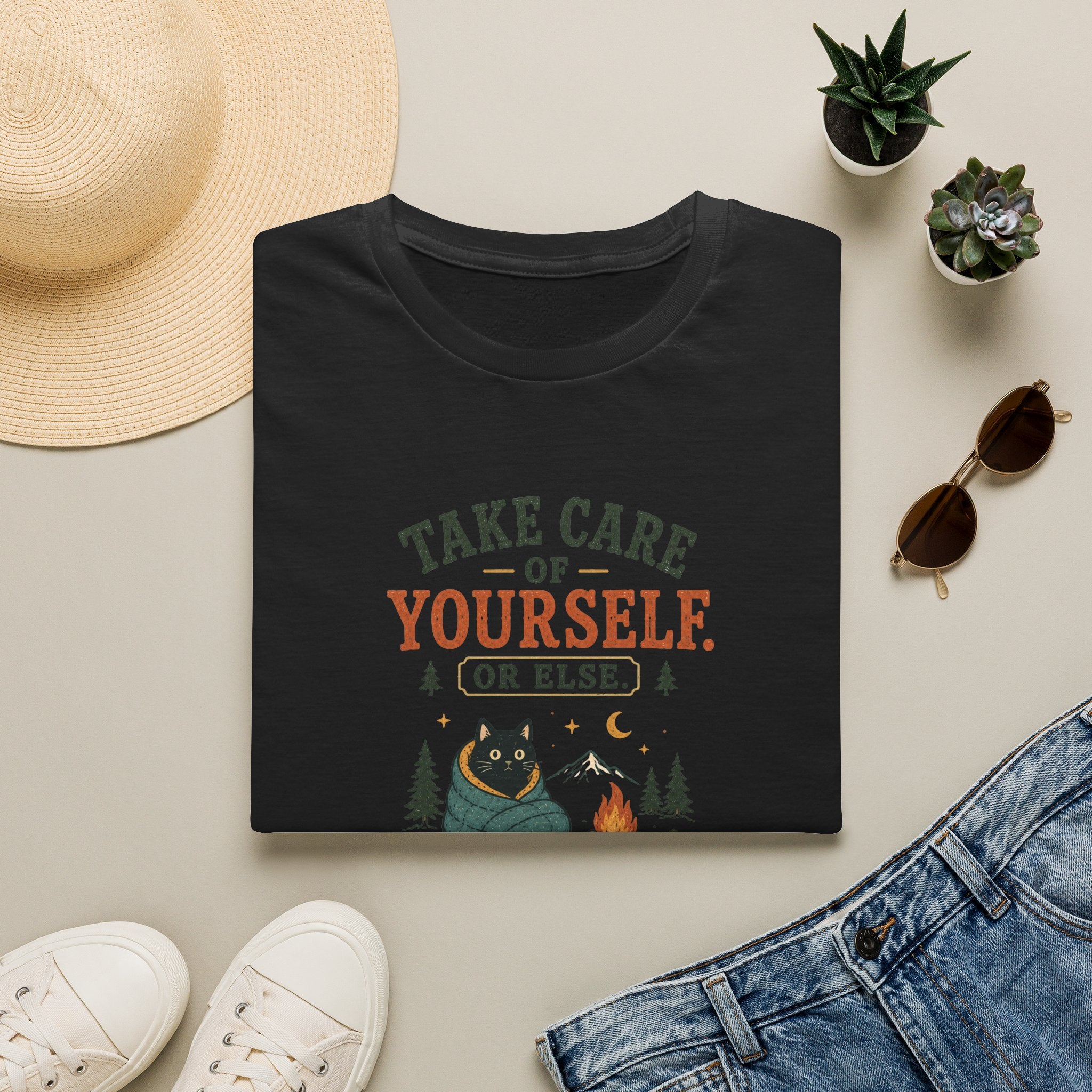 Take care of yourself camping cat T-Shirt