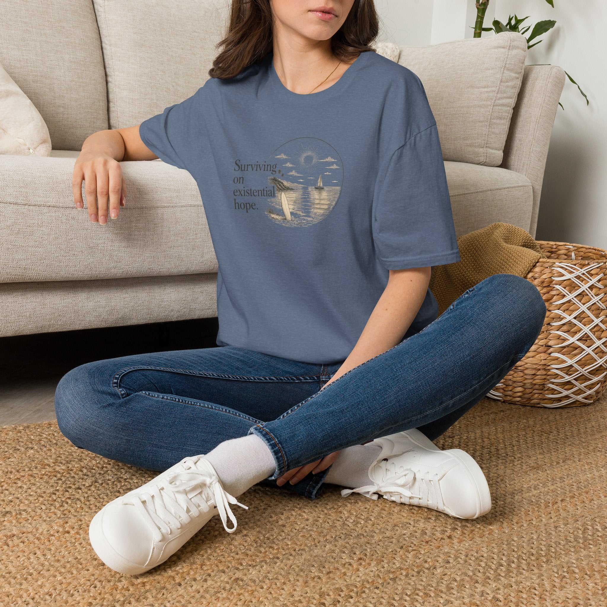 Surviving on Existential Hope Retro Surf T-Shirt