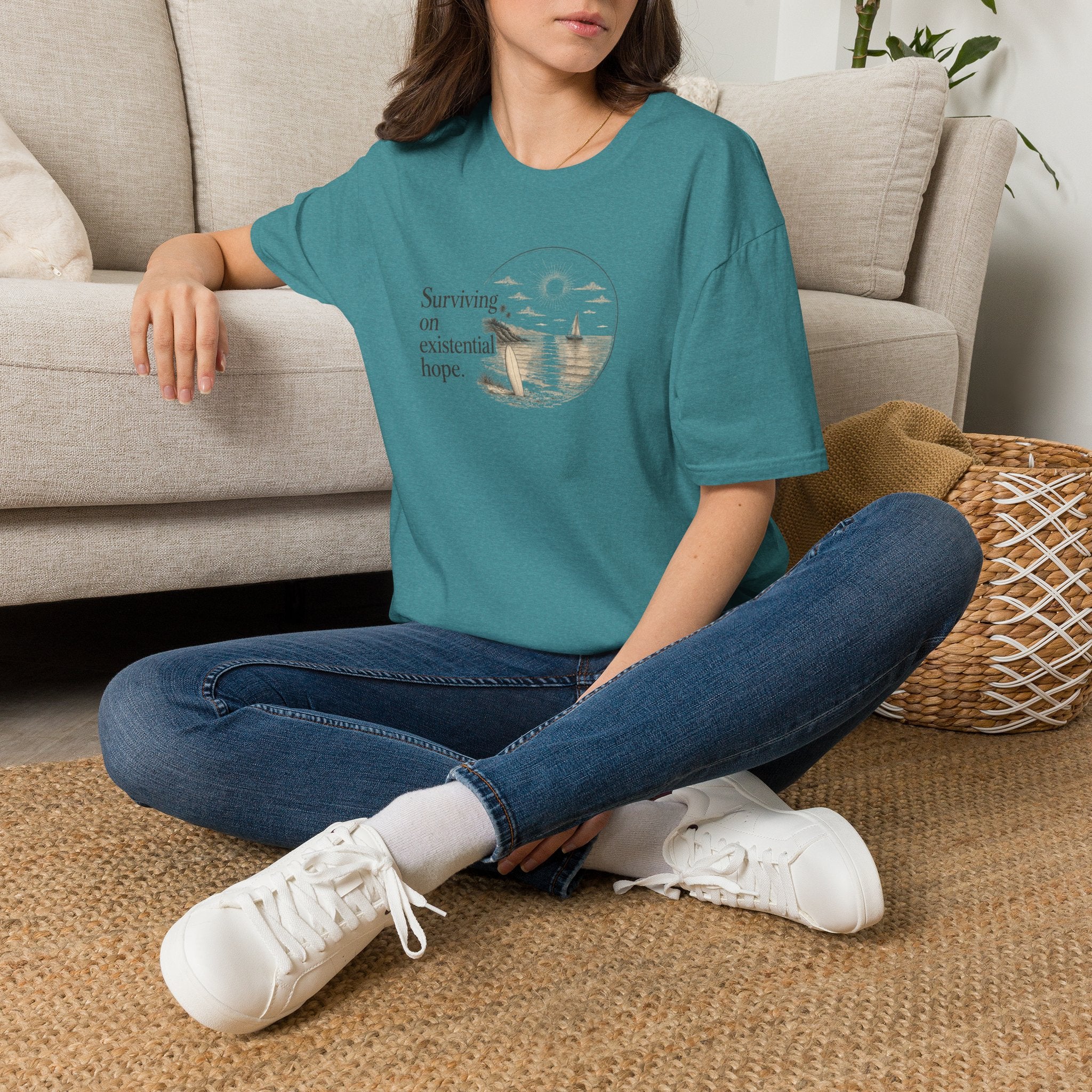 Surviving on Existential Hope Retro Surf T-Shirt