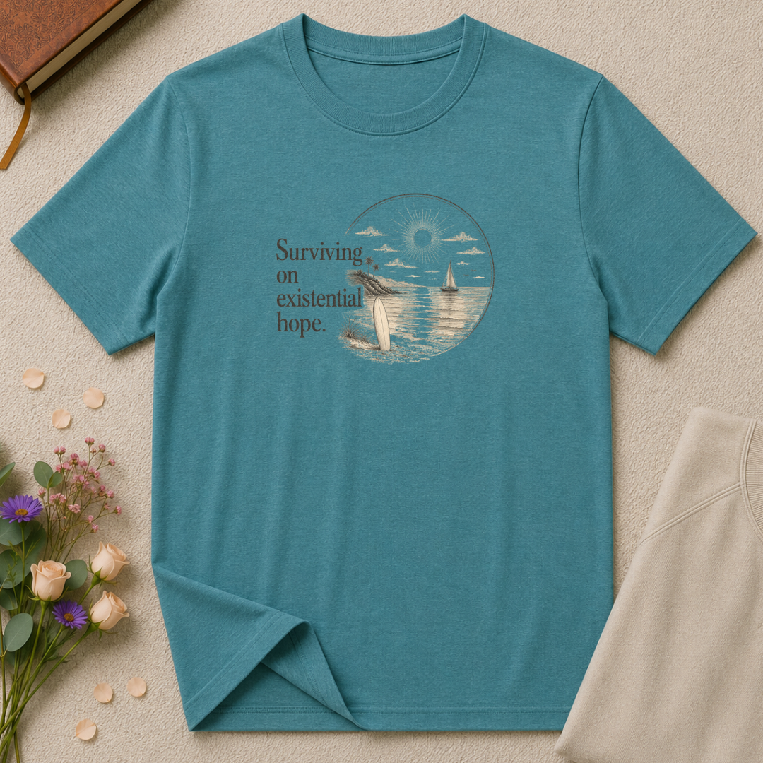 Surviving on Existential Hope Retro Surf T-Shirt