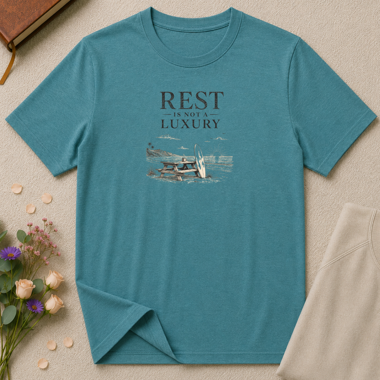 Rest is not a luxury retro surf T-Shirt