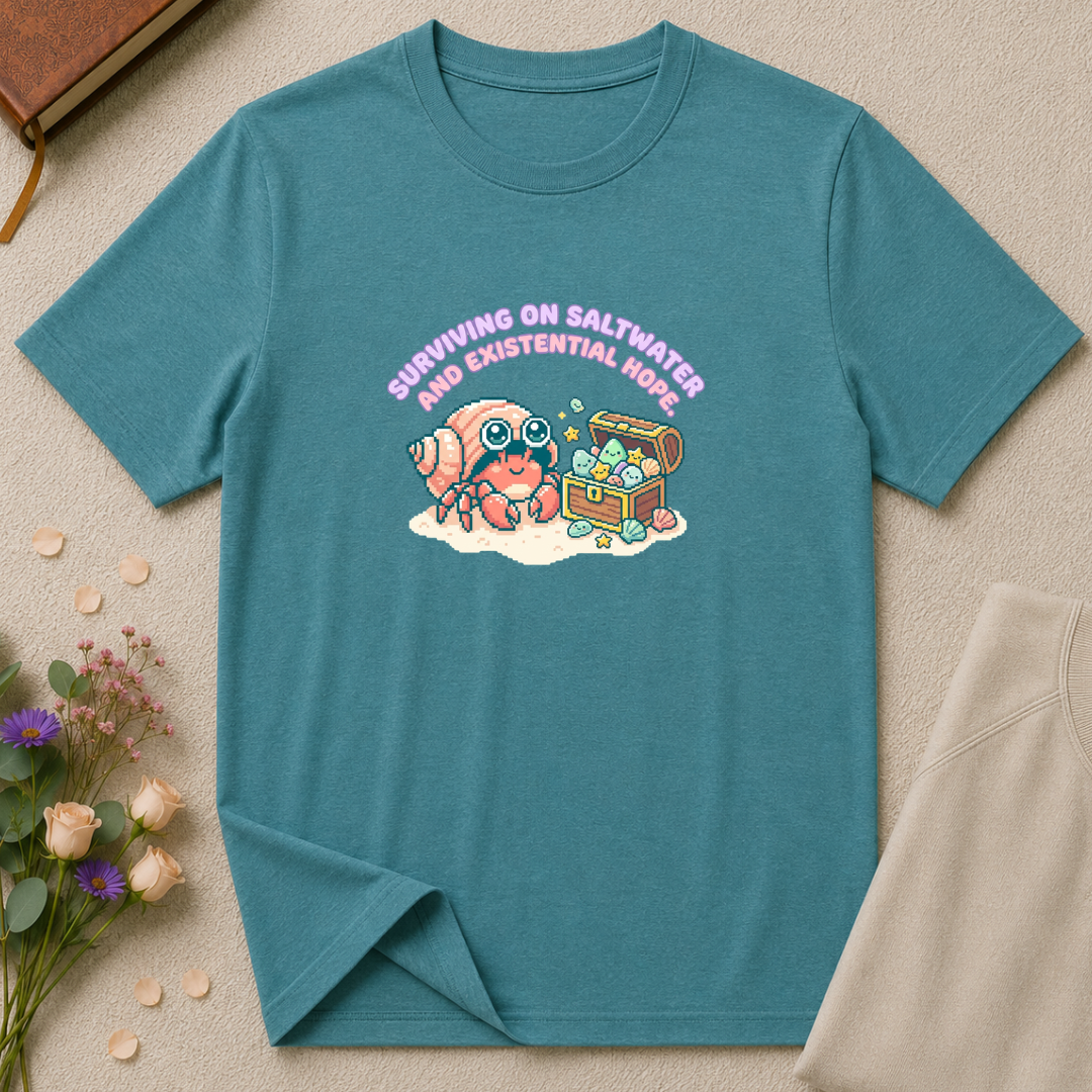 Surviving on Saltwater and Hope Crab T-Shirt