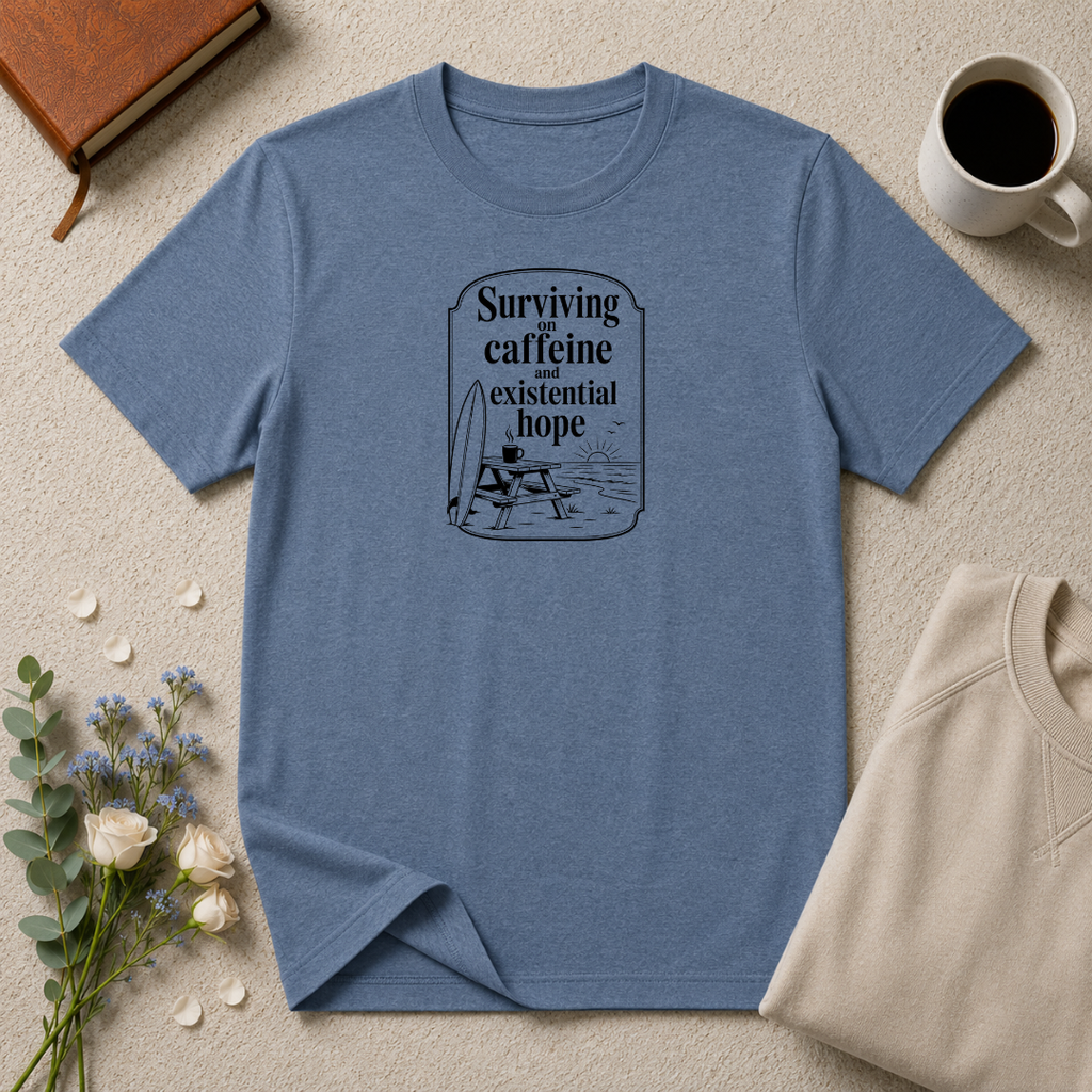 Surviving on Caffeine and Hope Ocean T-Shirt
