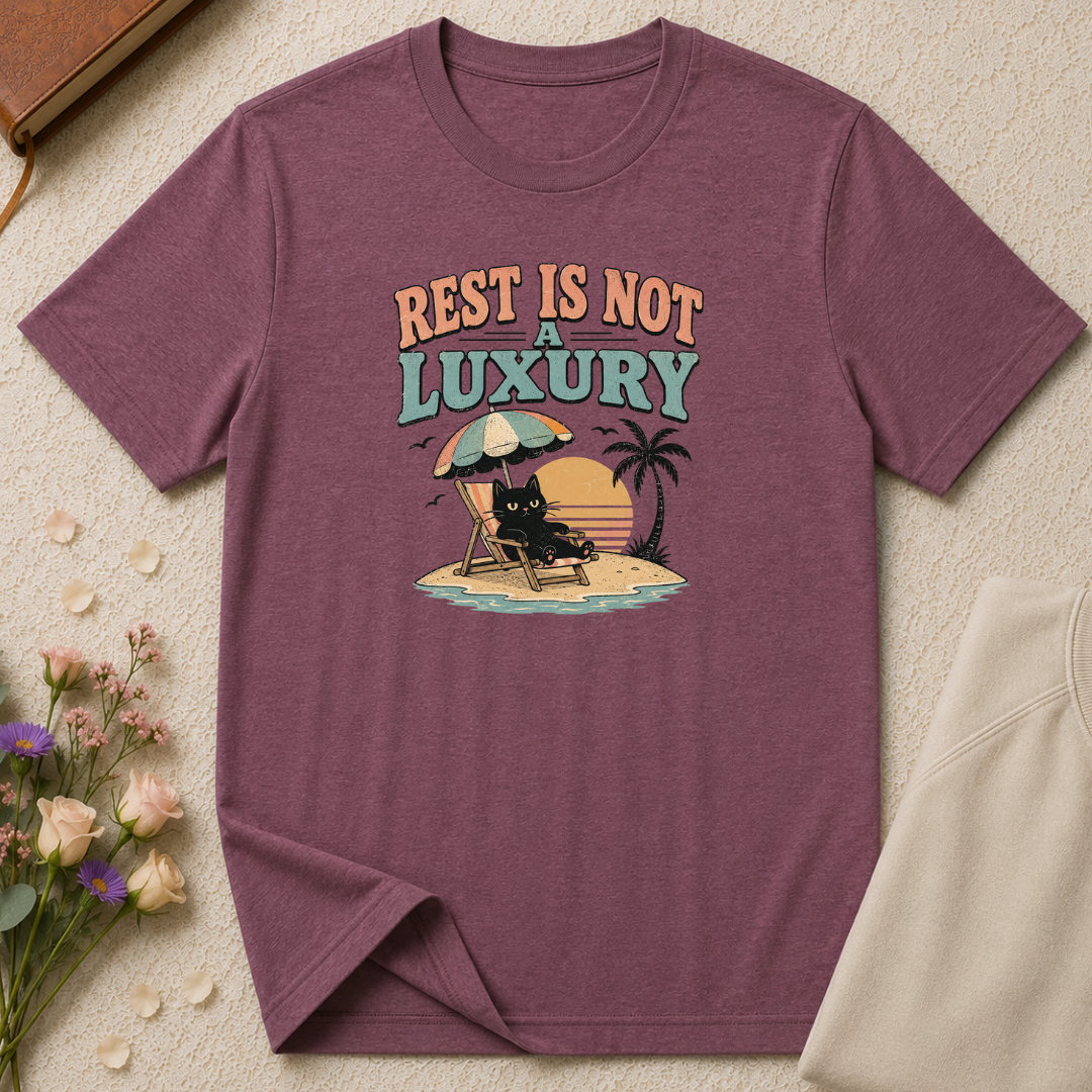 Rest is not a luxury beach cat T-Shirt