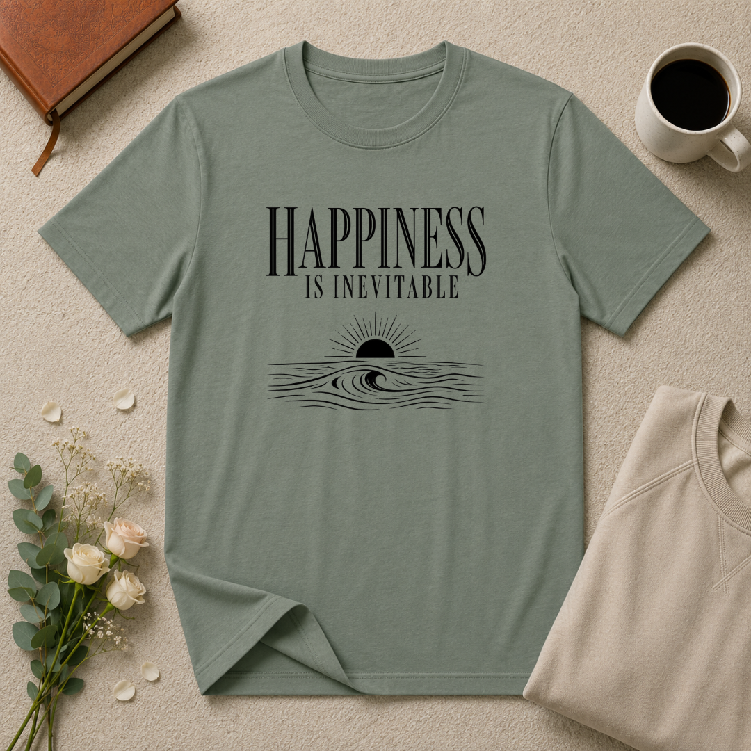 Happiness is Inevitable Ocean T-Shirt