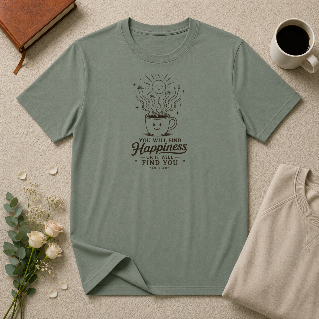 You will find happiness or it will find you ominous coffee T-Shirt