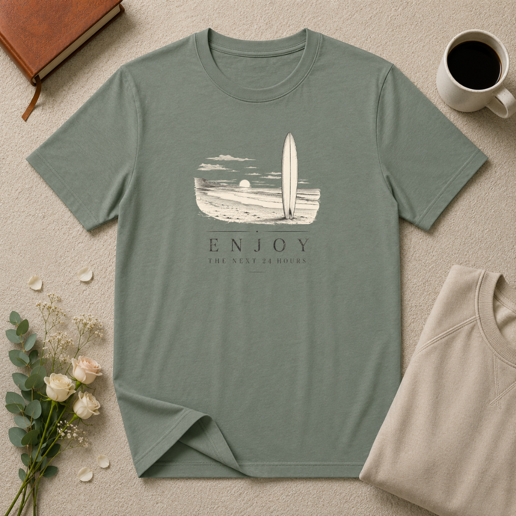 Enjoy the Next 24 Hours Retro Surf T-Shirt