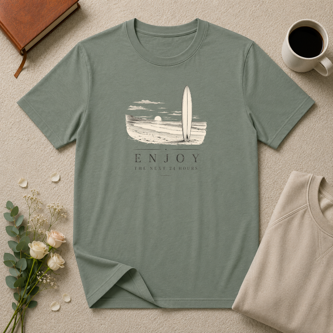 Enjoy the Next 24 Hours Retro Surf T-Shirt
