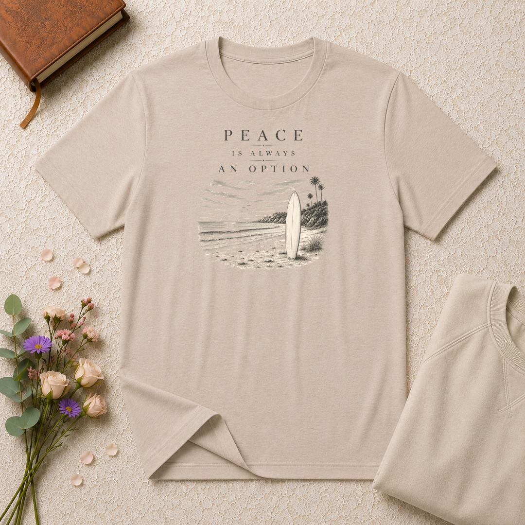 Peace is Always an Option Retro Surf T-Shirt
